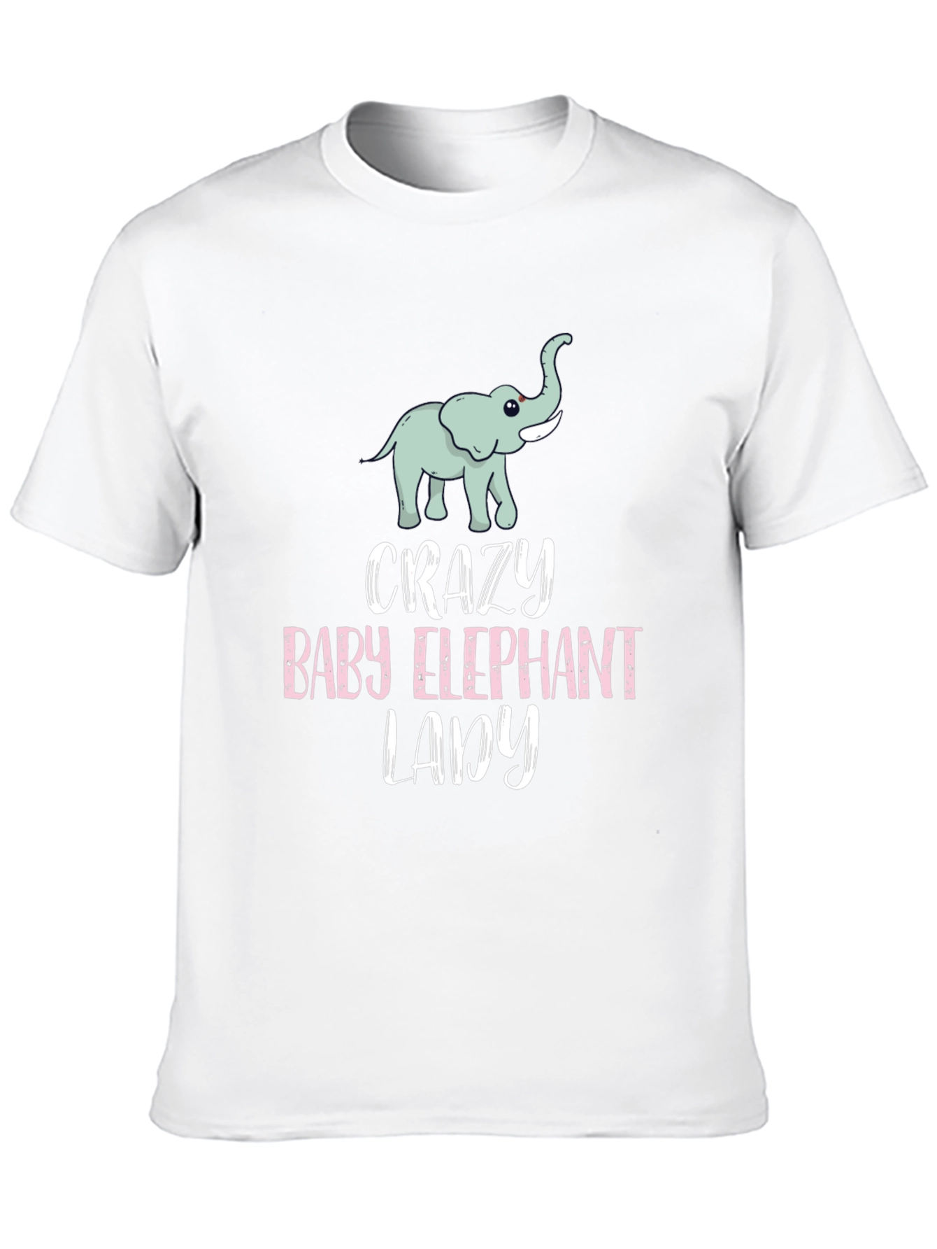 Crazy Baby Elephant Lady T-Shirt