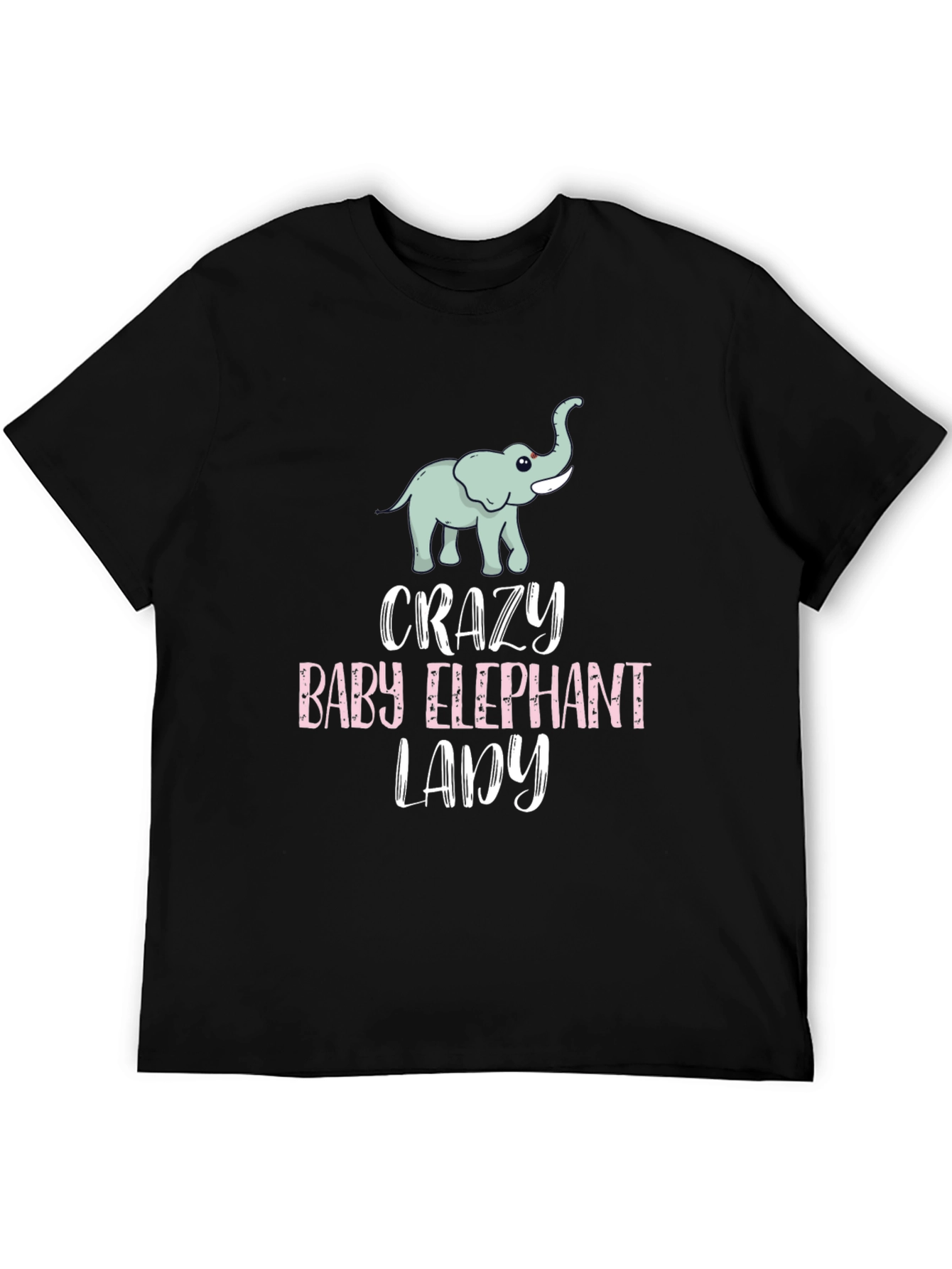Crazy Baby Elephant Lady T-Shirt