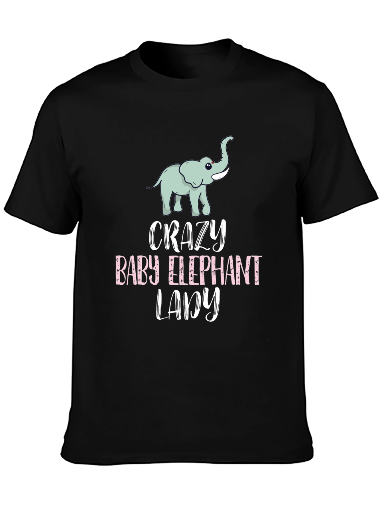 Crazy Baby Elephant Lady T-Shirt