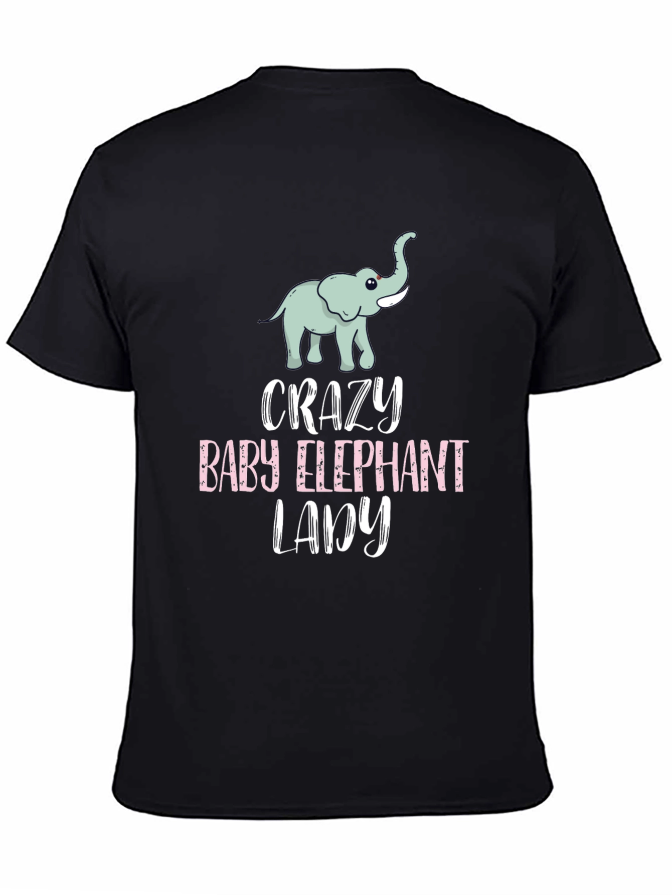 Crazy Baby Elephant Lady T-Shirt