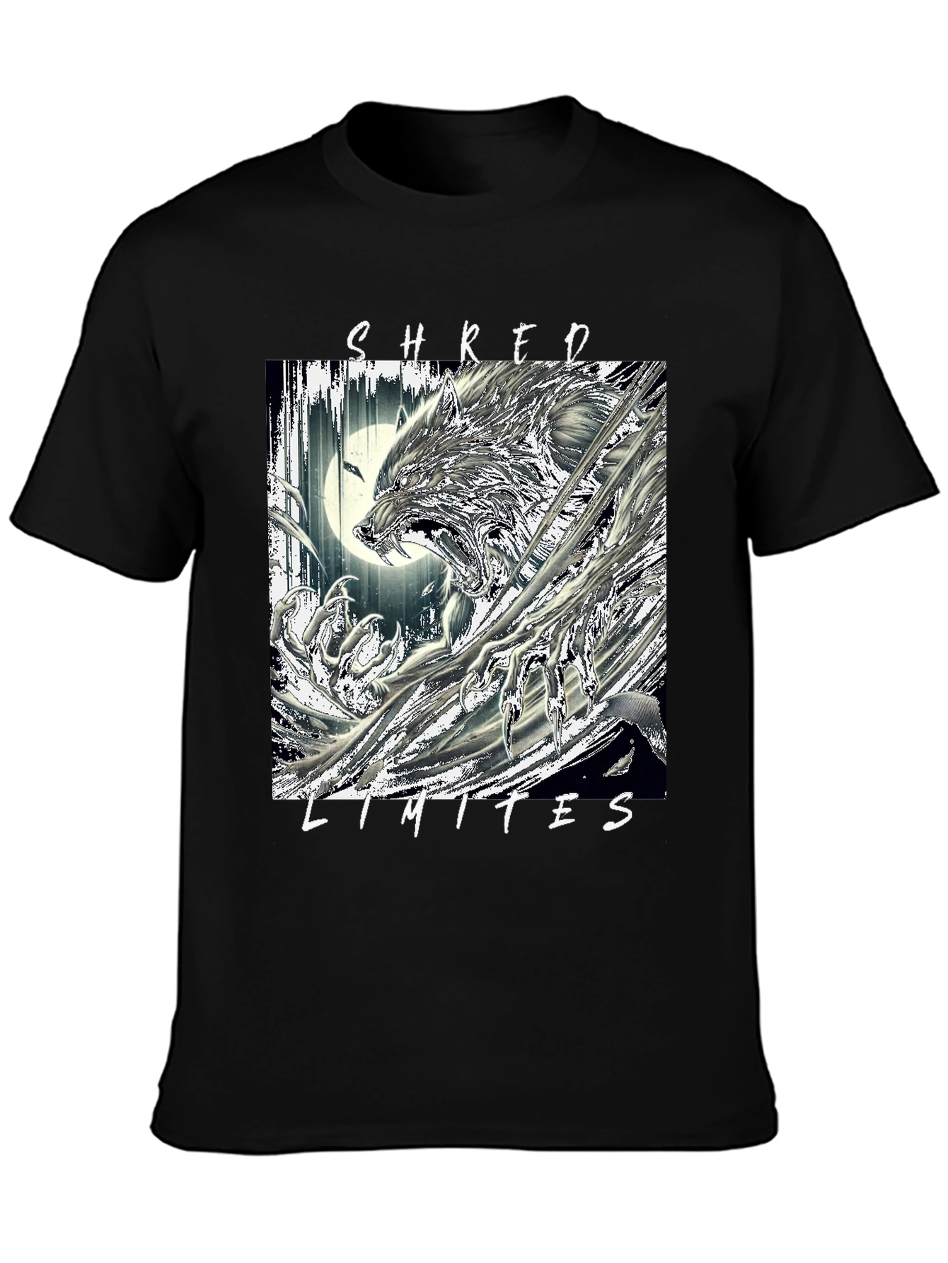 Shred Limits Graphic Tee - Wolf Design