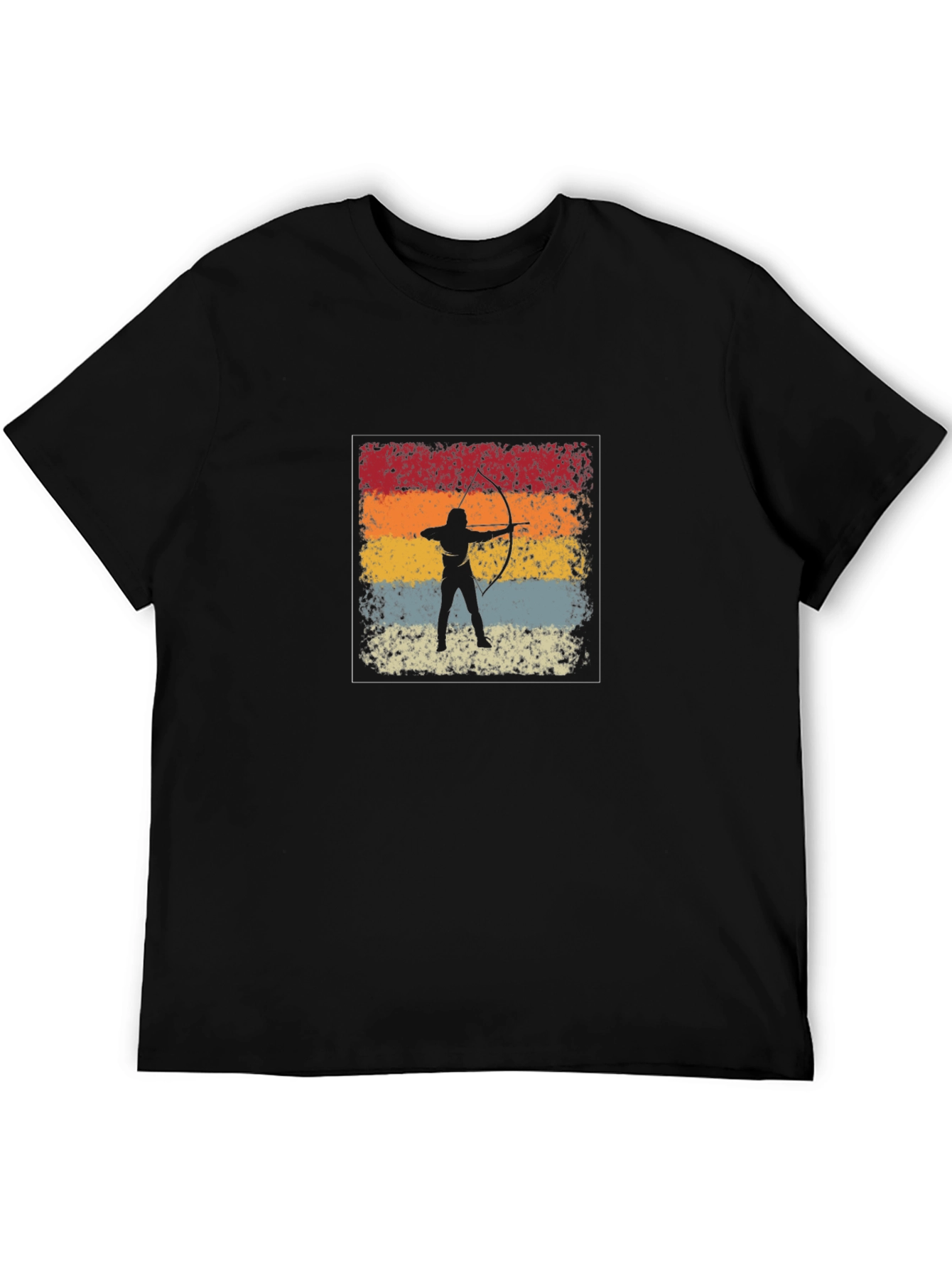 Archery Retro Style Black T-Shirt