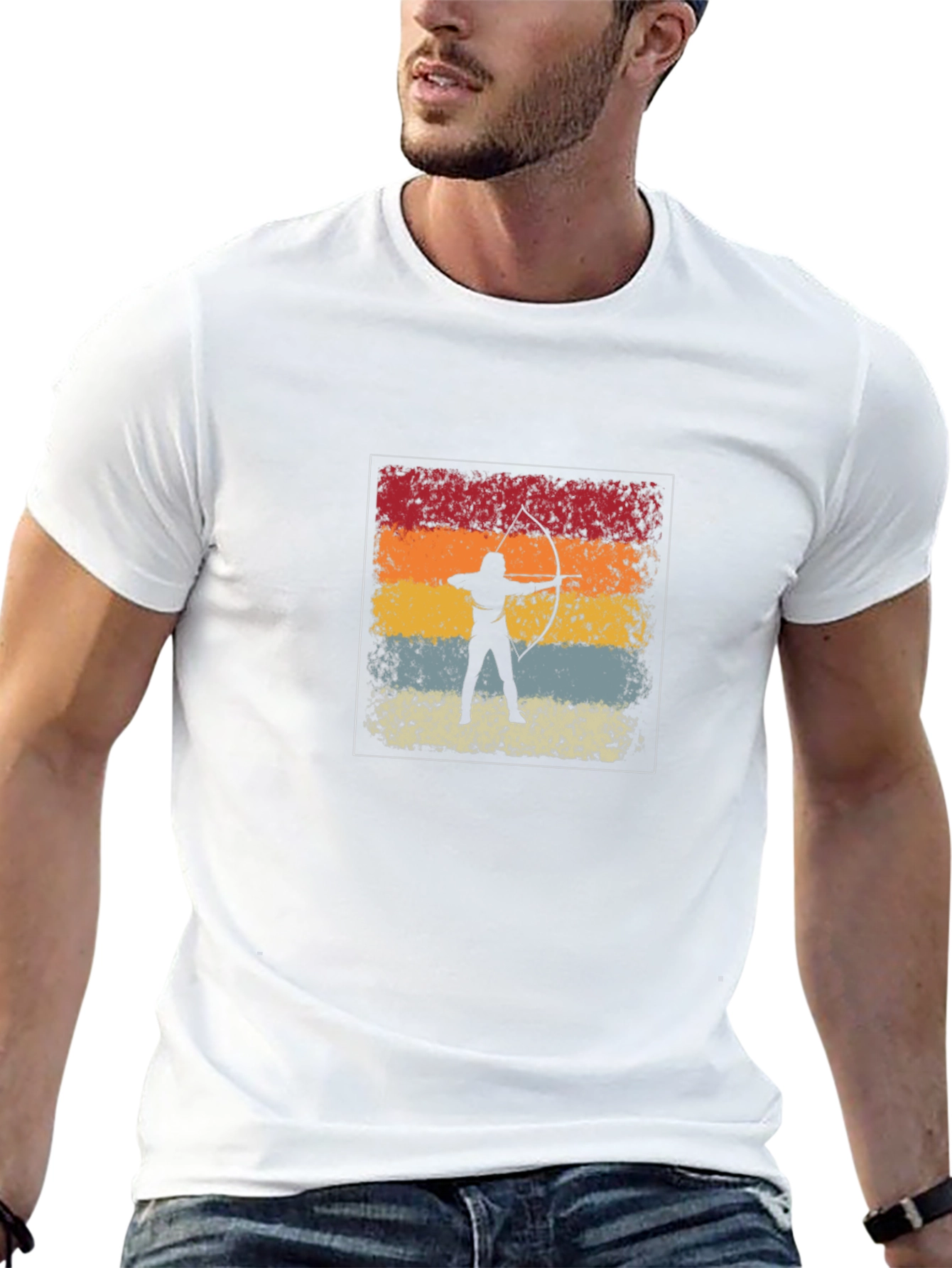 Archery Retro Style Black T-Shirt