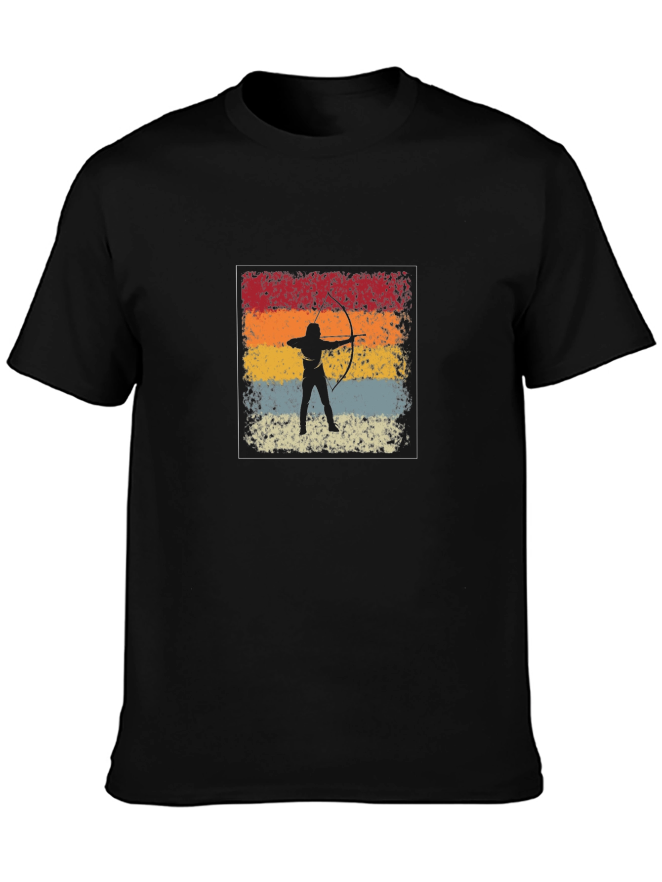 Archery Retro Style Black T-Shirt