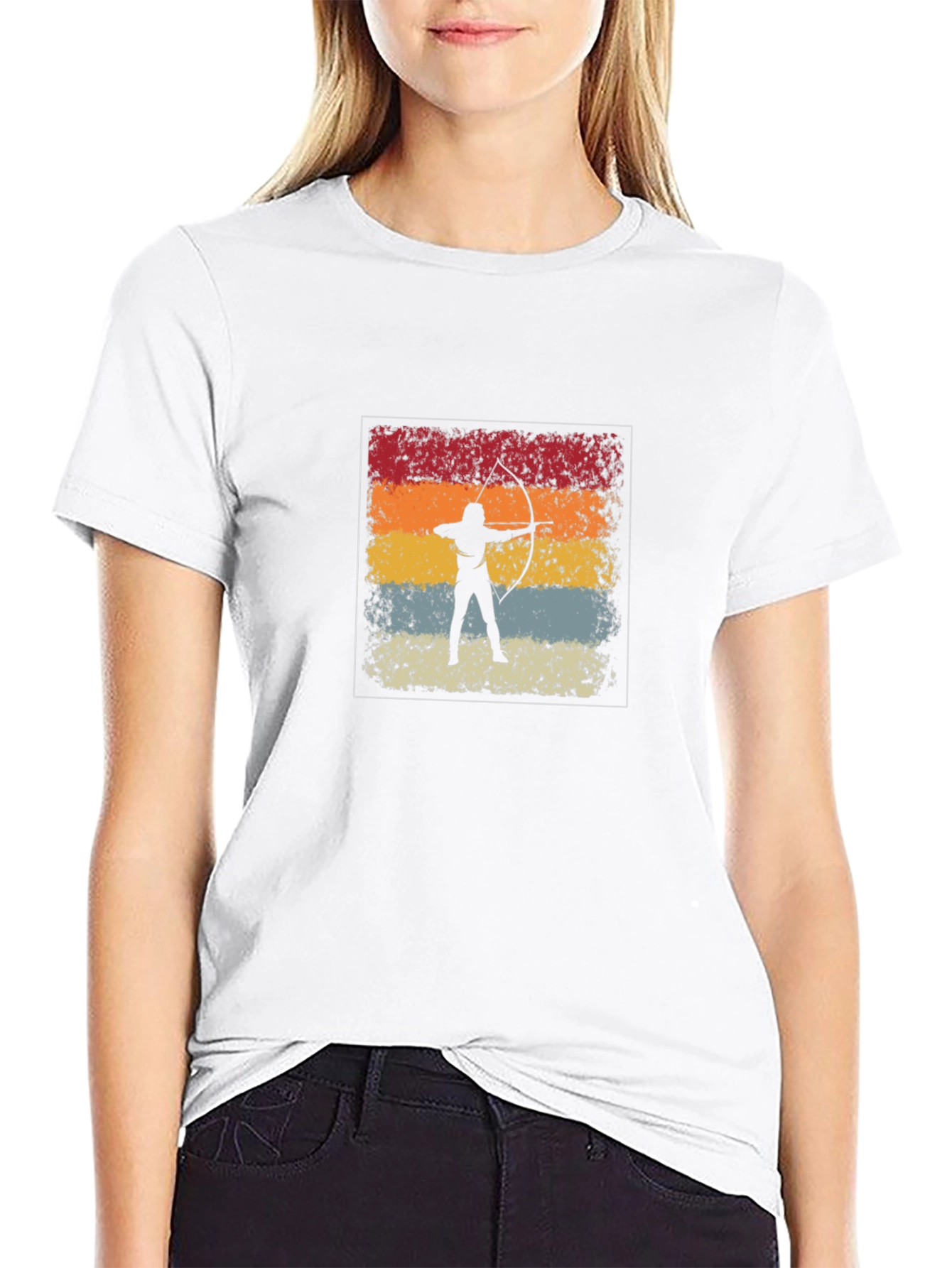 Archery Retro Style Black T-Shirt