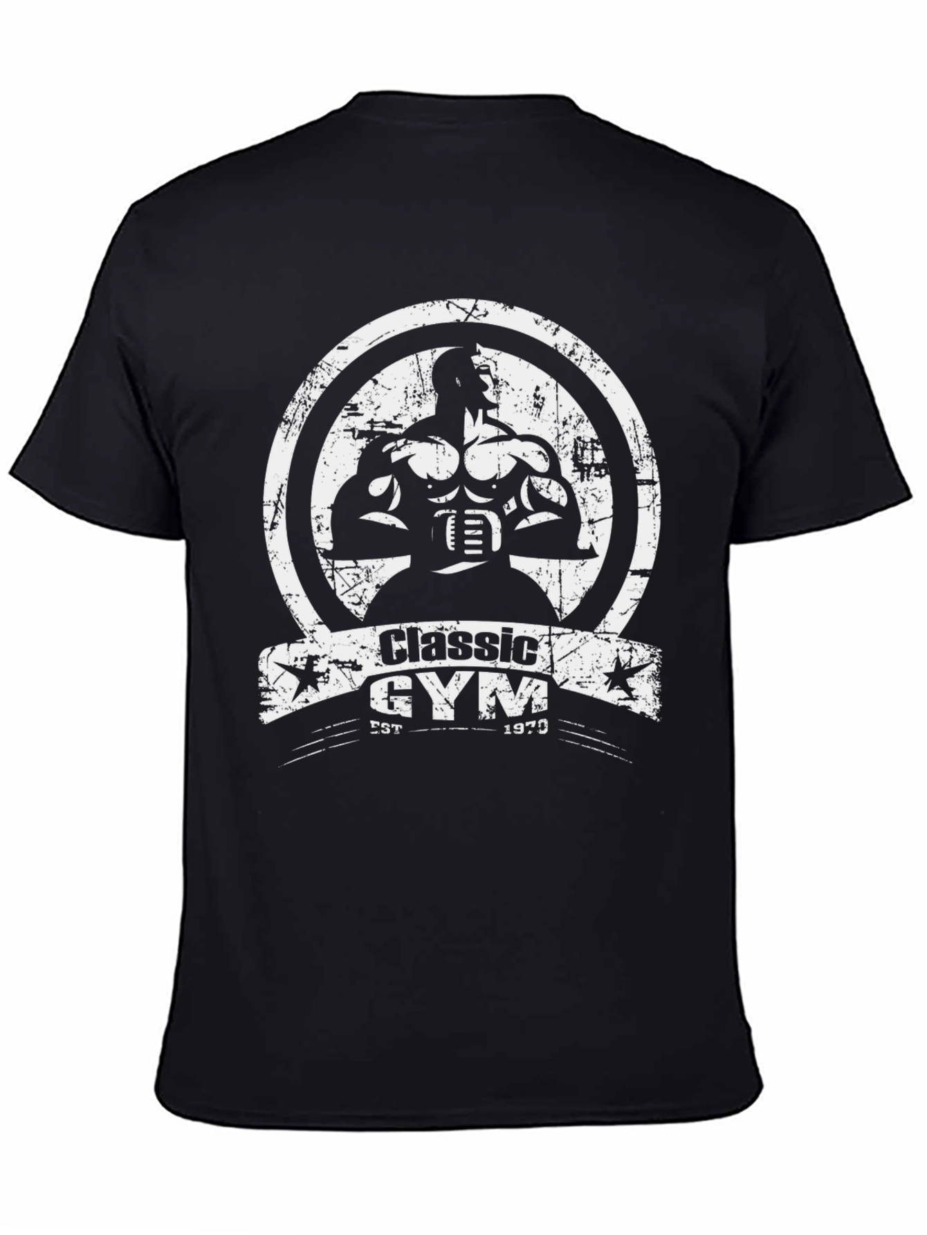 Classic Gym Black T-Shirt - Bodybuilding Apparel