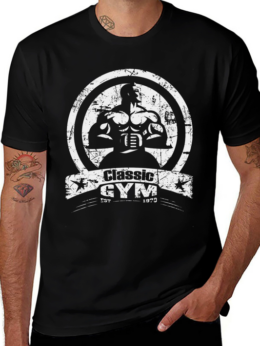 Classic Gym Black T-Shirt - Bodybuilding Apparel