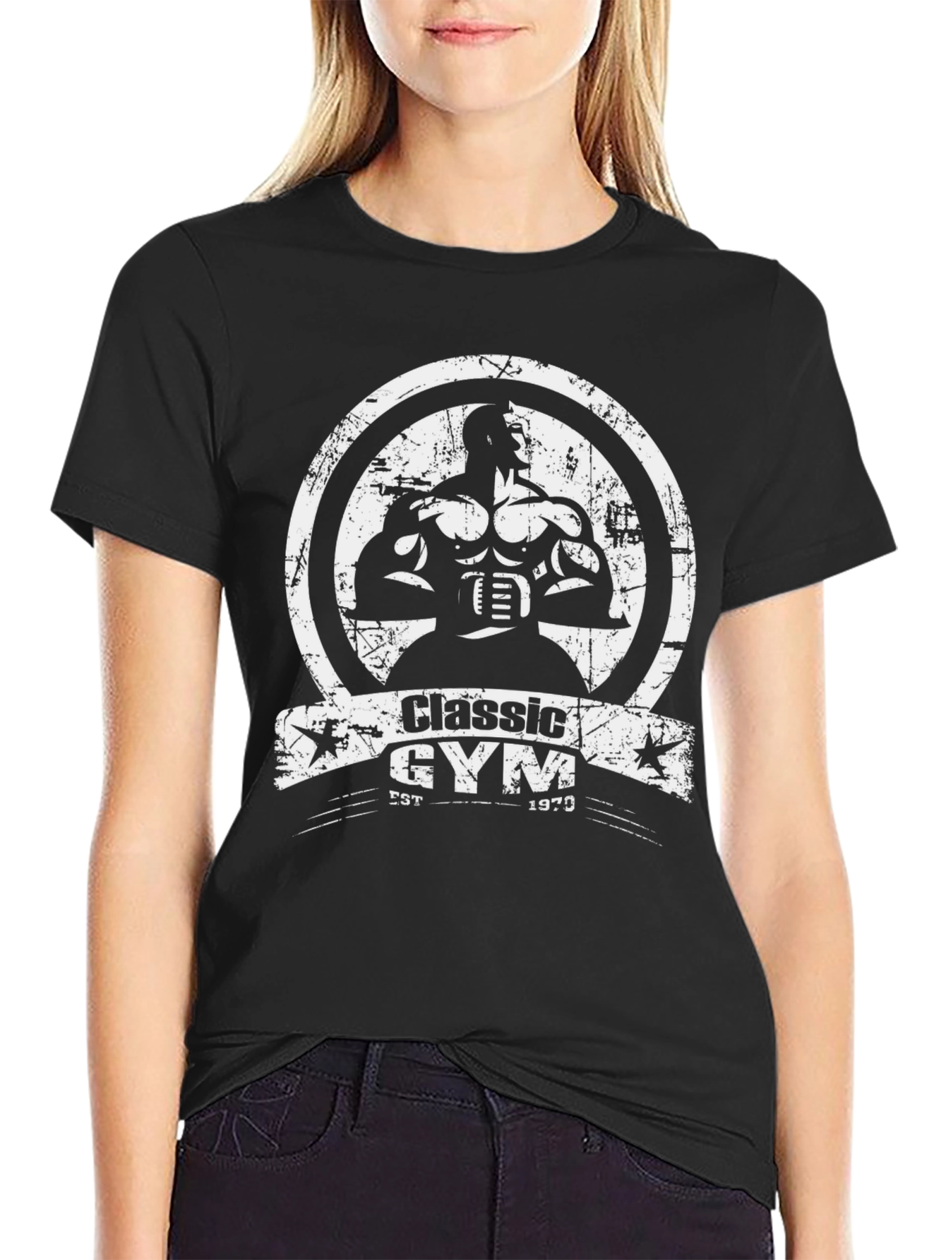 Classic Gym Black T-Shirt - Bodybuilding Apparel