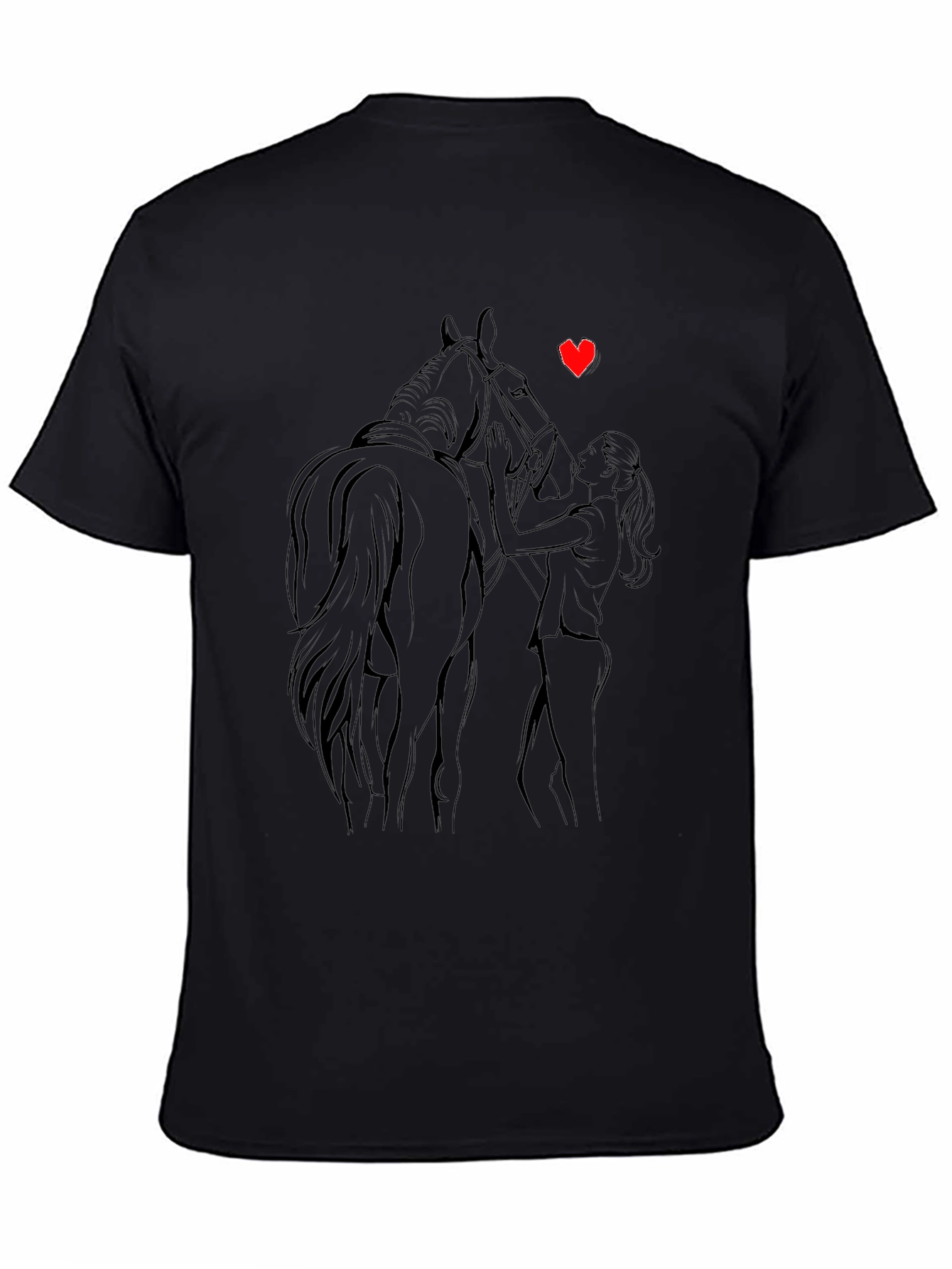 Horse Lover Graphic Tee - Unisex Black T-Shirt