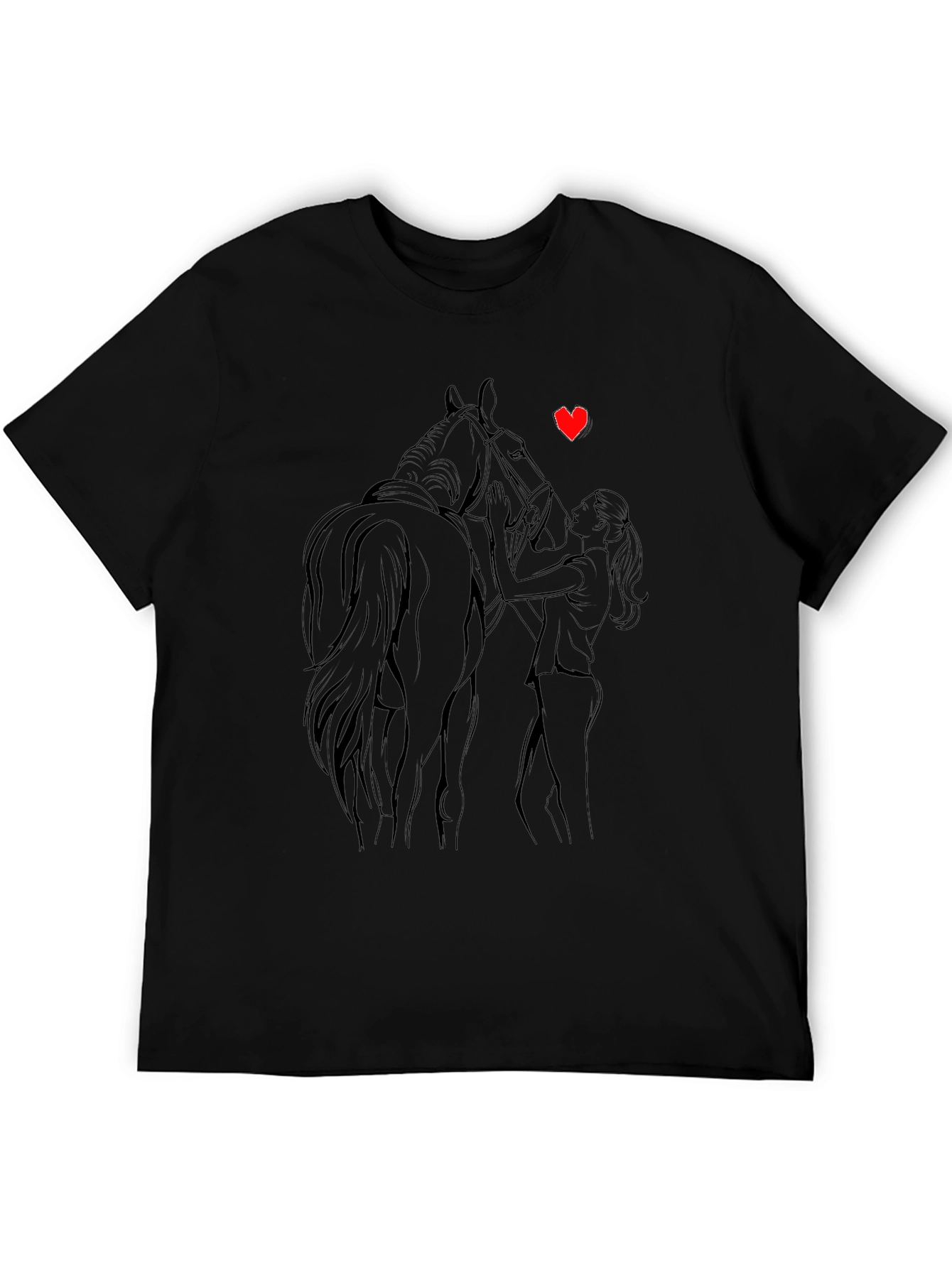 Horse Lover Graphic Tee - Unisex Black T-Shirt