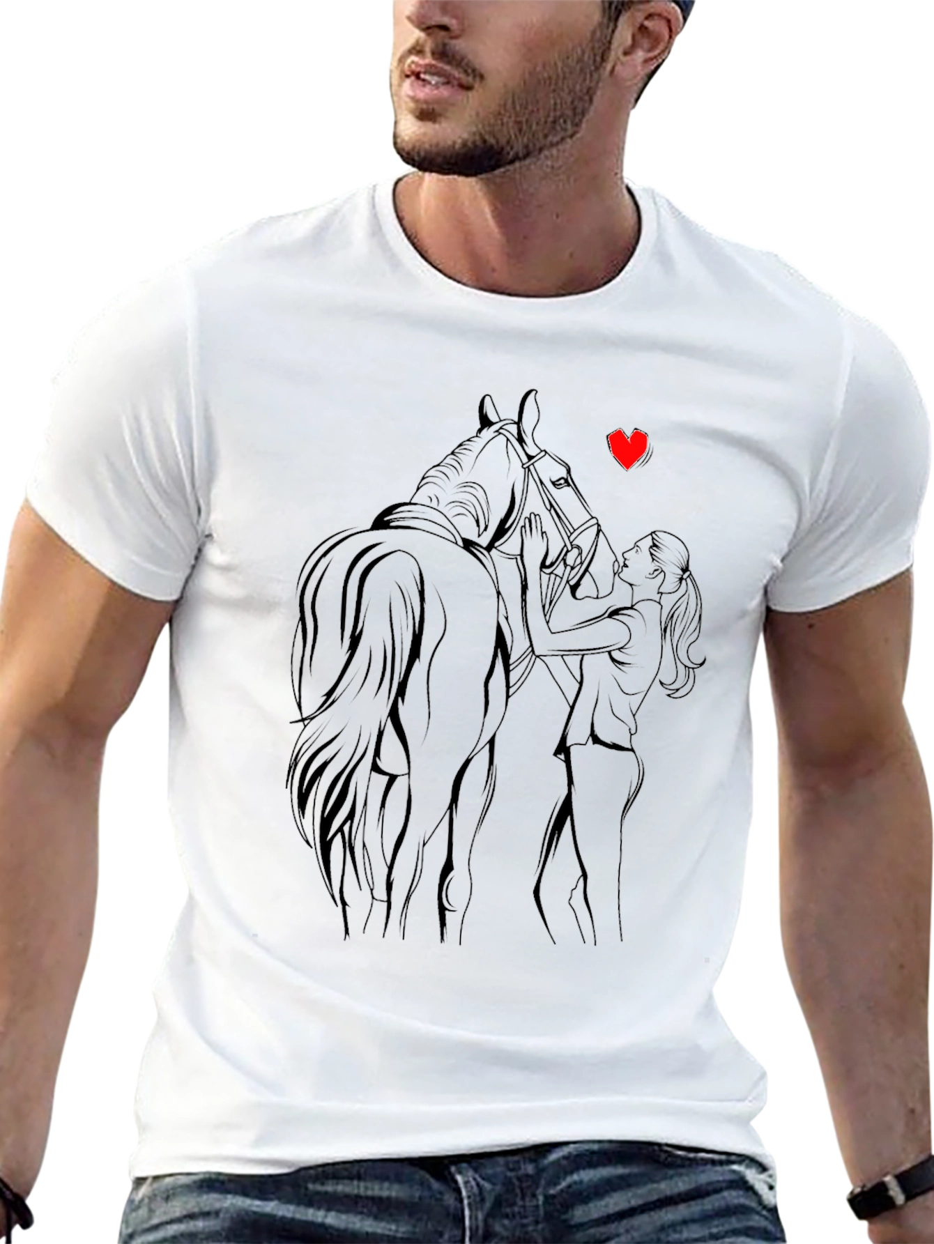 Horse Lover Graphic Tee - Unisex Black T-Shirt
