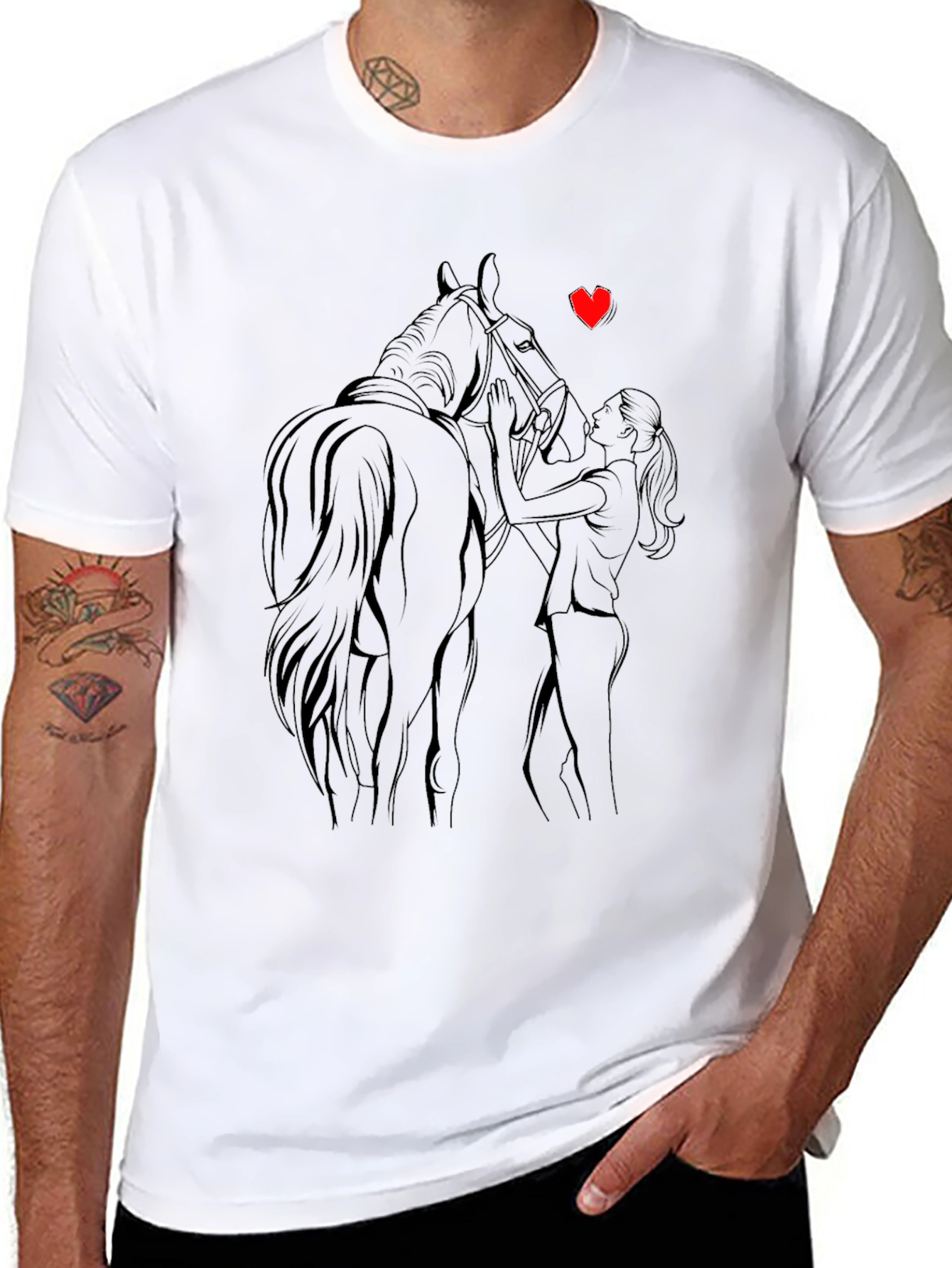 Horse Lover Graphic Tee - Unisex Black T-Shirt