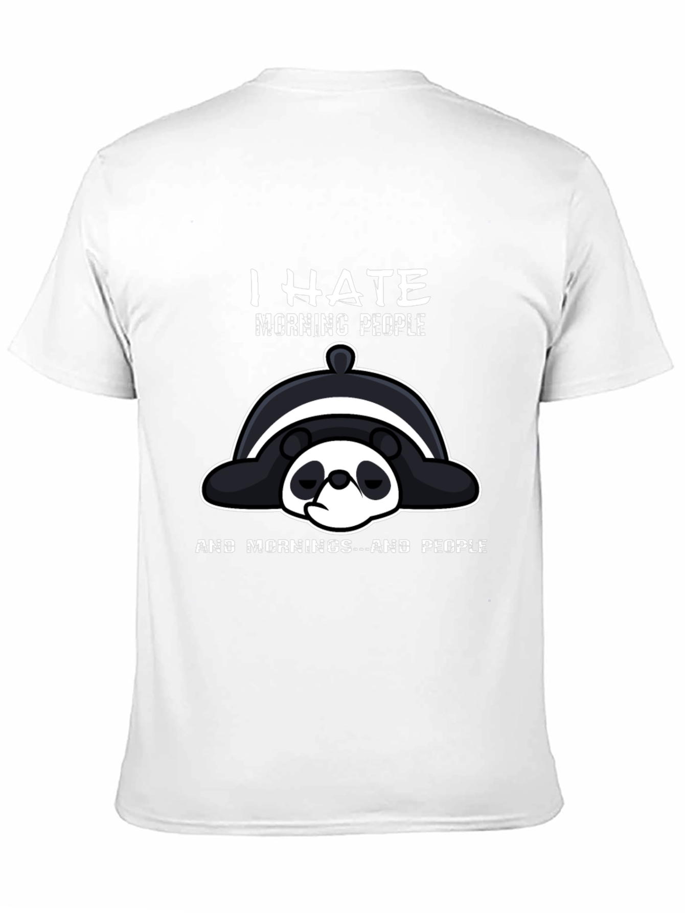 I Hate Morning People Panda Graphic T-Shirt