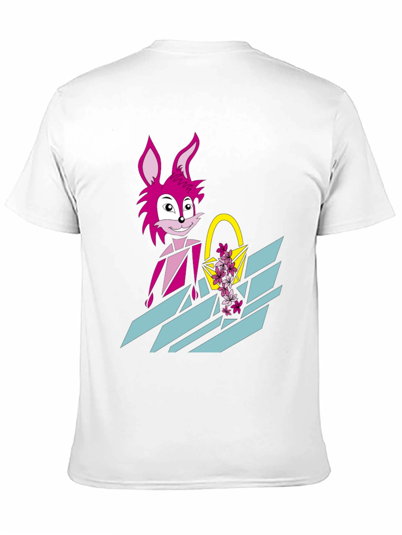 Pink Rabbit Graphic Tee - Trendy Easter T-Shirt
