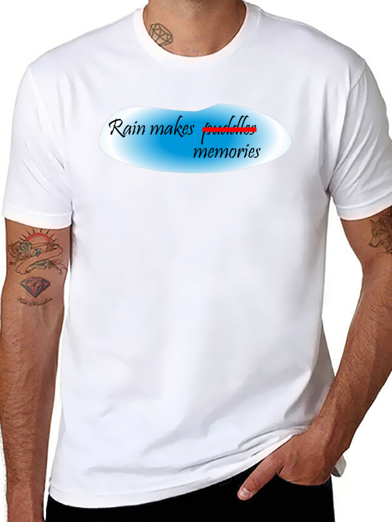 Rain Makes Memories Black T-Shirt