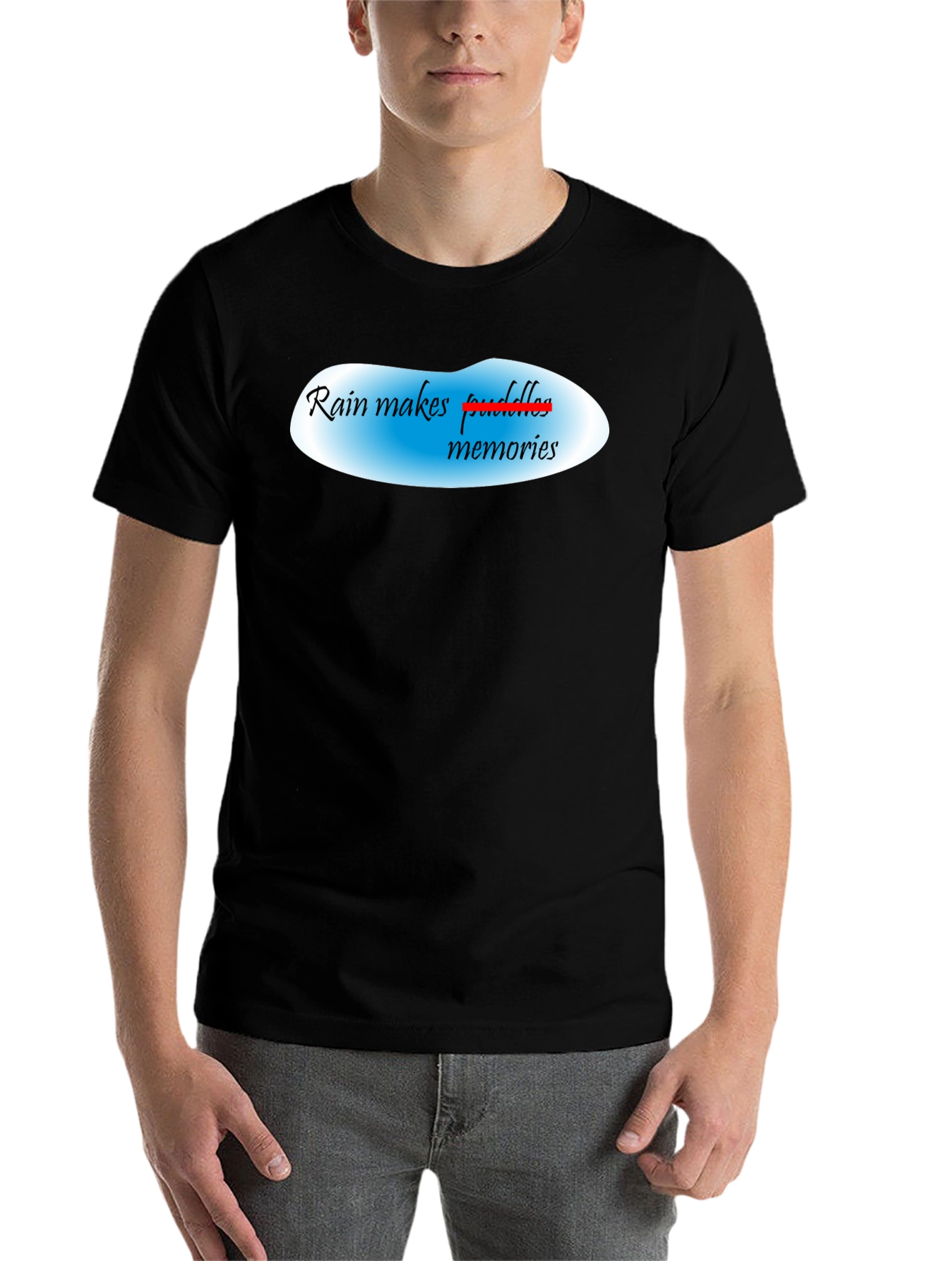 Rain Makes Memories Black T-Shirt