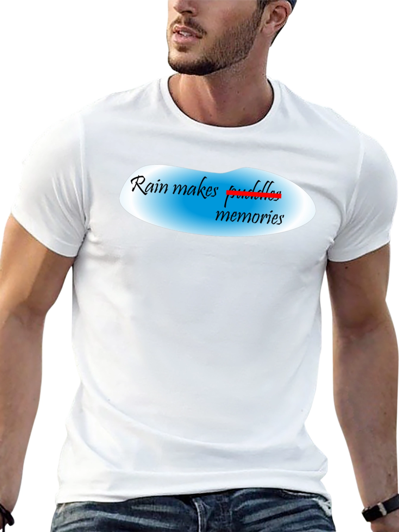 Rain Makes Memories Black T-Shirt