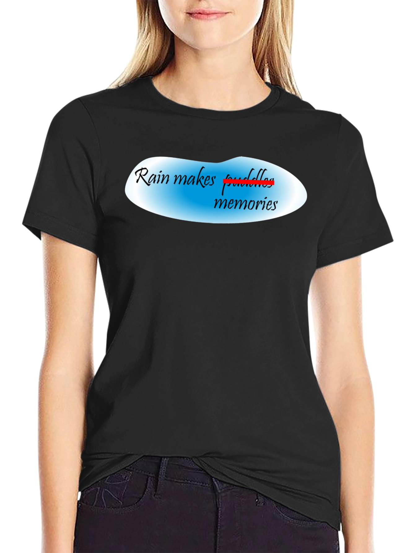 Rain Makes Memories Black T-Shirt