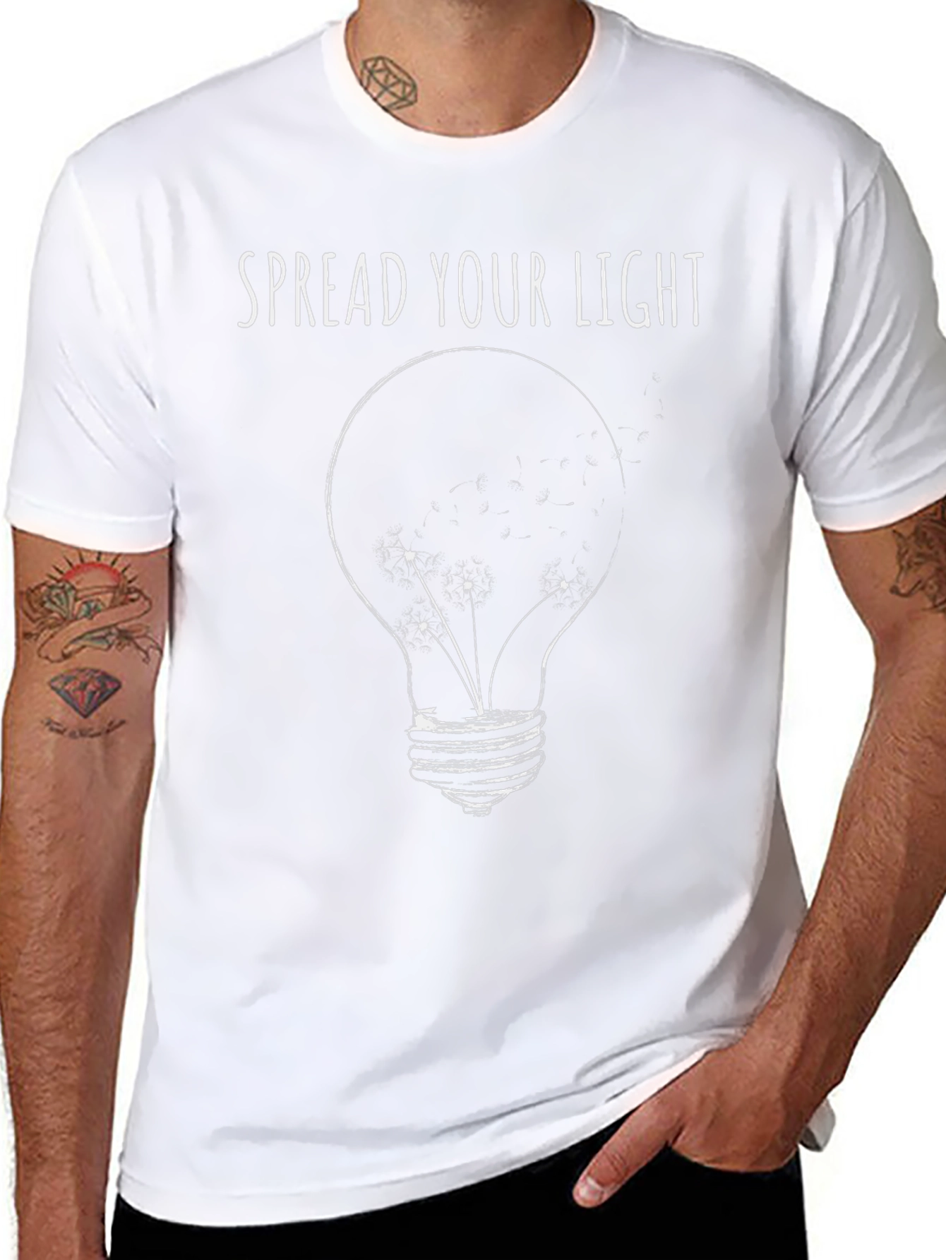Spread Your Light Graphic Tee - Stylish Black T-Shirt