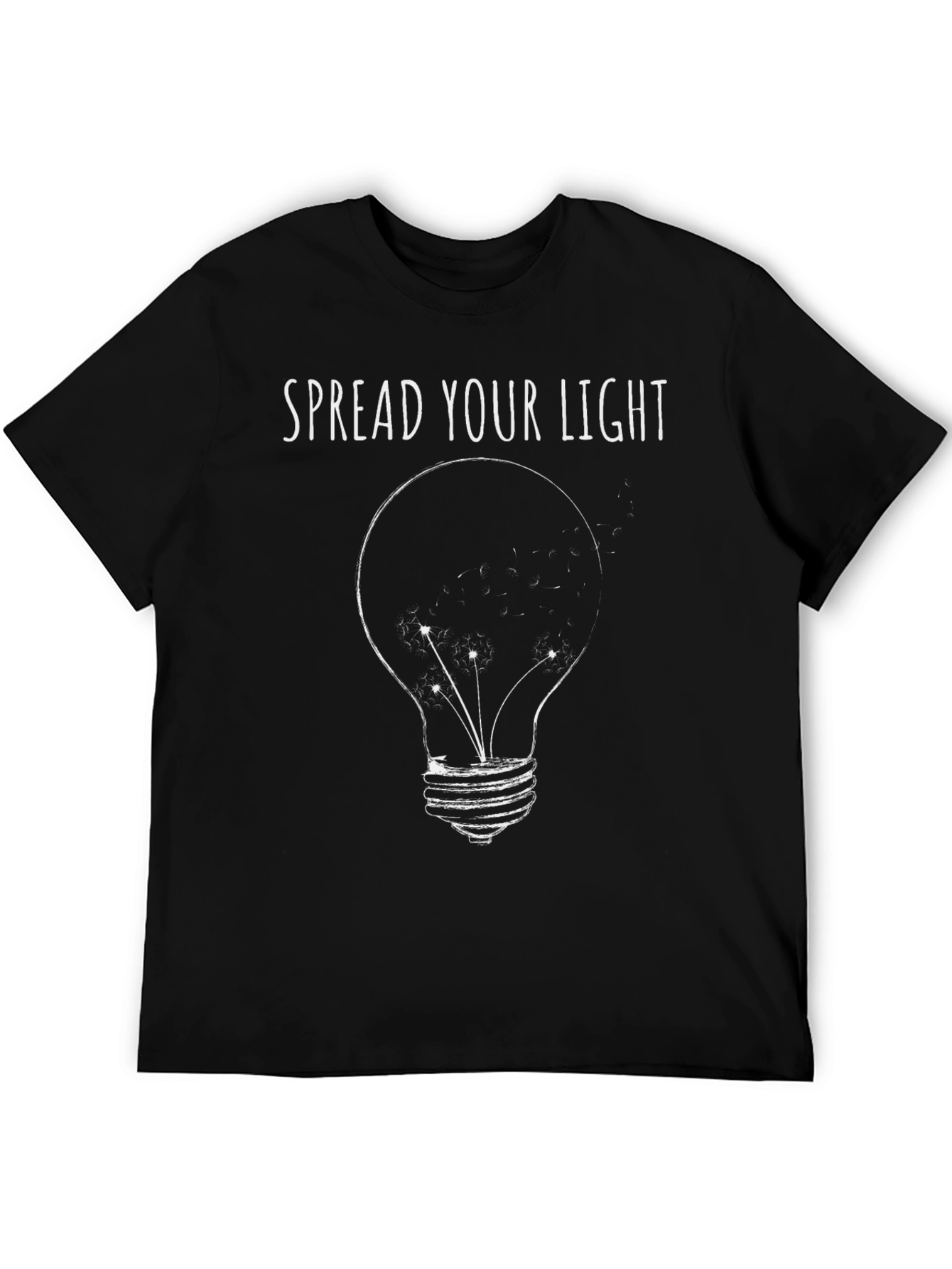Spread Your Light Graphic Tee - Stylish Black T-Shirt