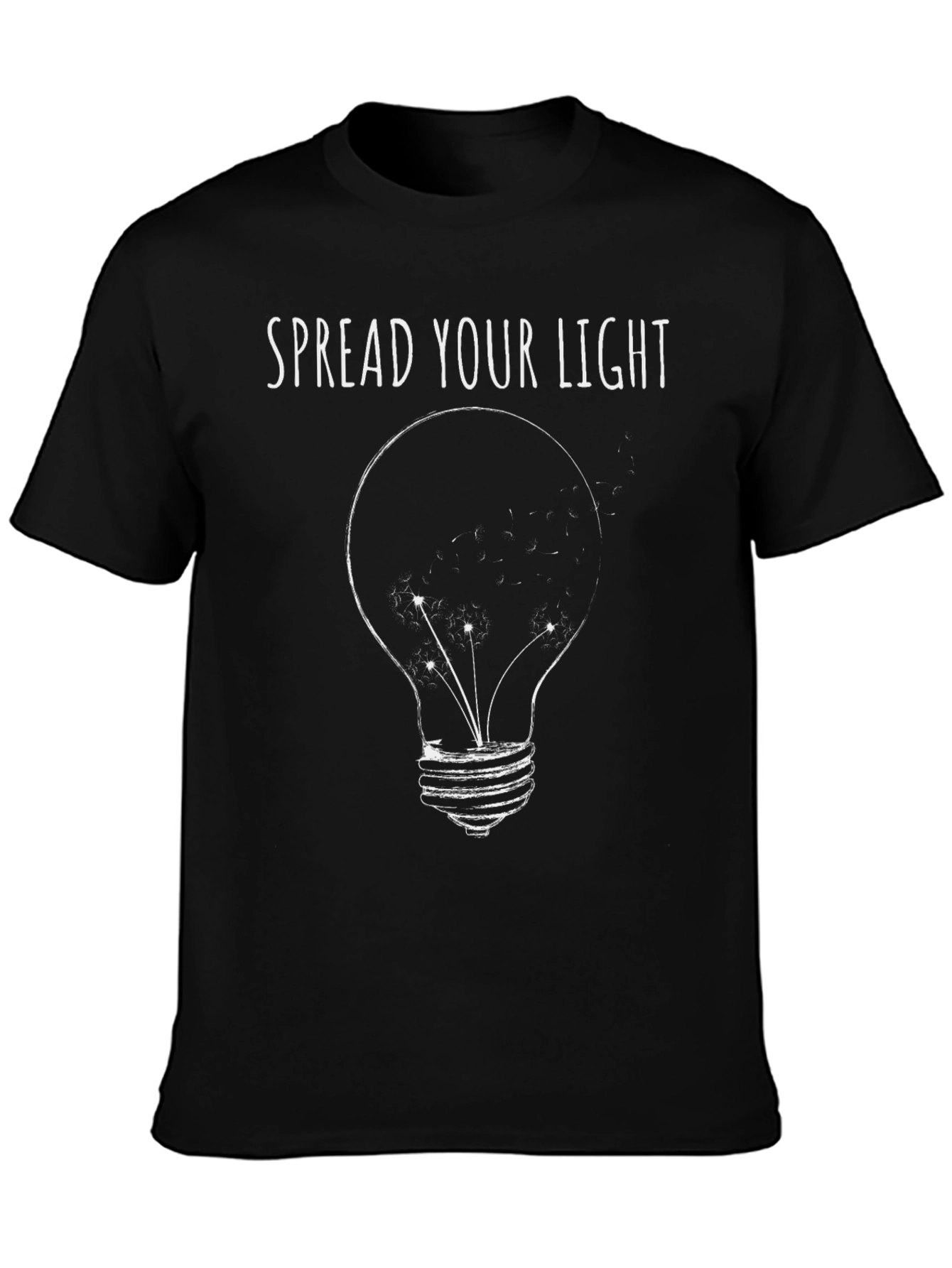 Spread Your Light Graphic Tee - Stylish Black T-Shirt
