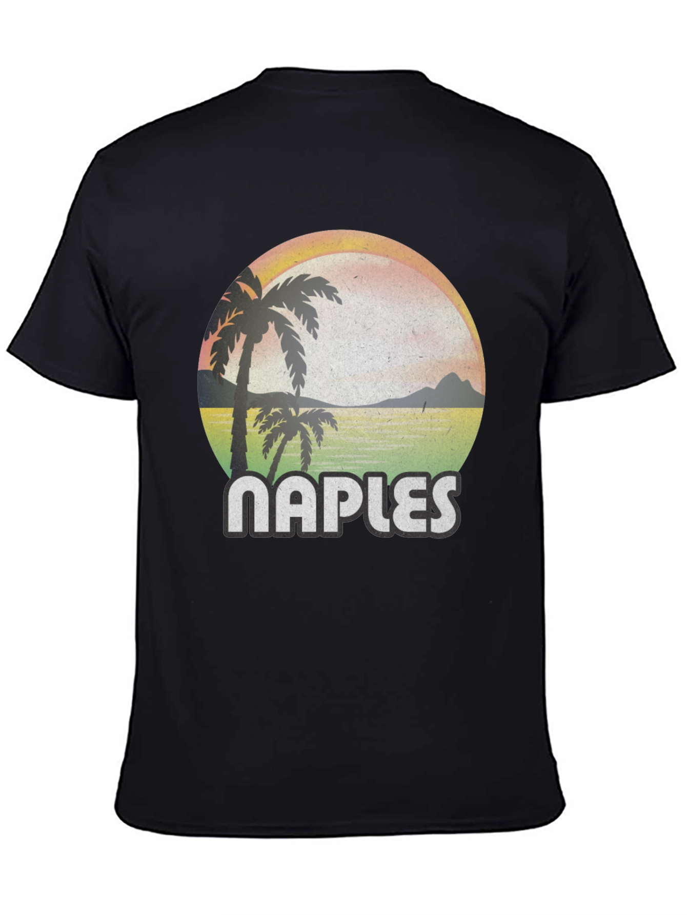 Naples Retro Sunset Palm Tree T-Shirt