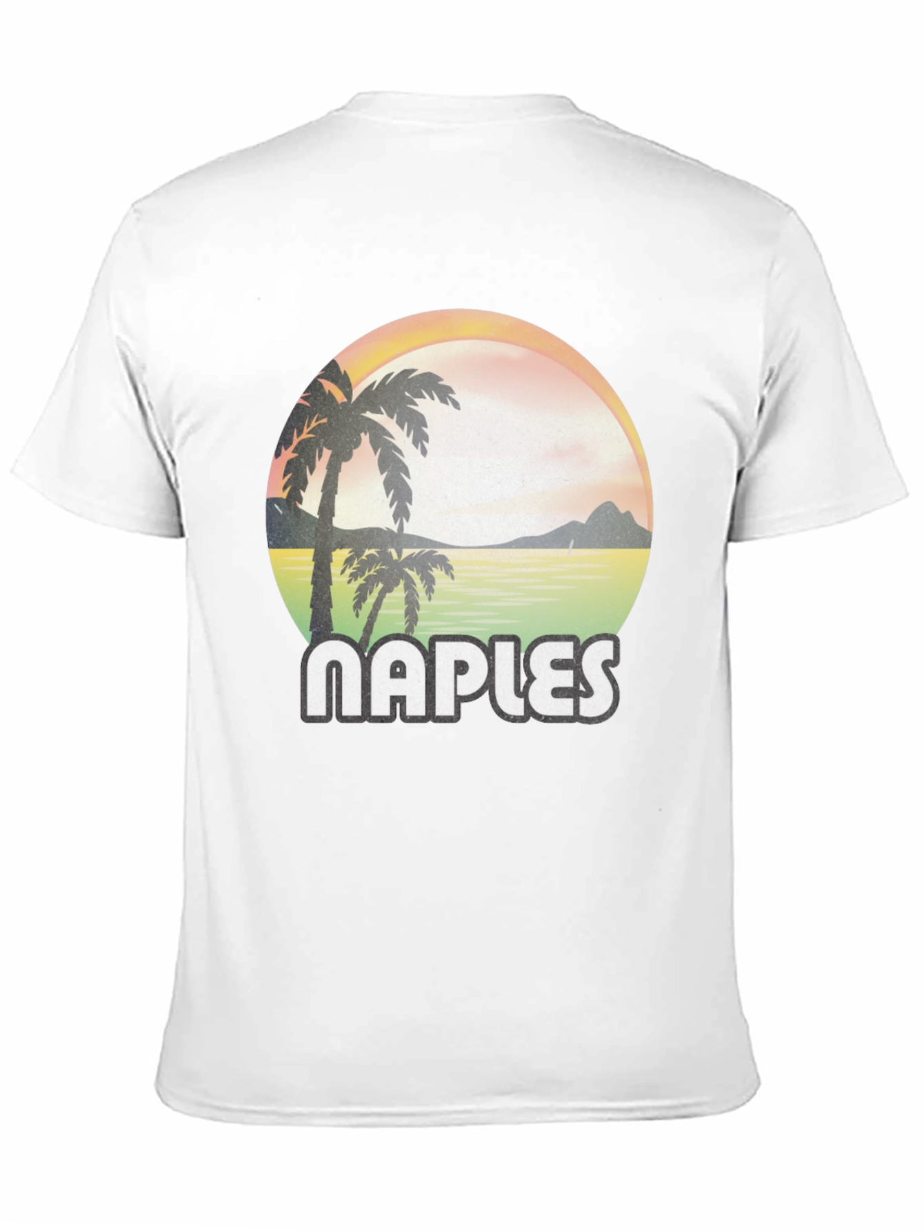 Naples Retro Sunset Palm Tree T-Shirt