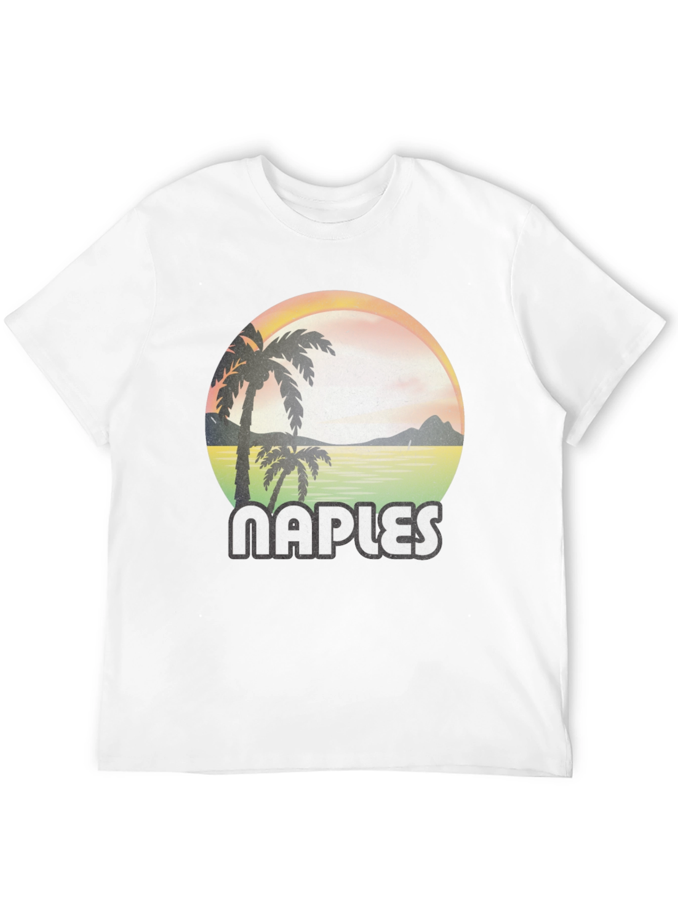 Naples Retro Sunset Palm Tree T-Shirt