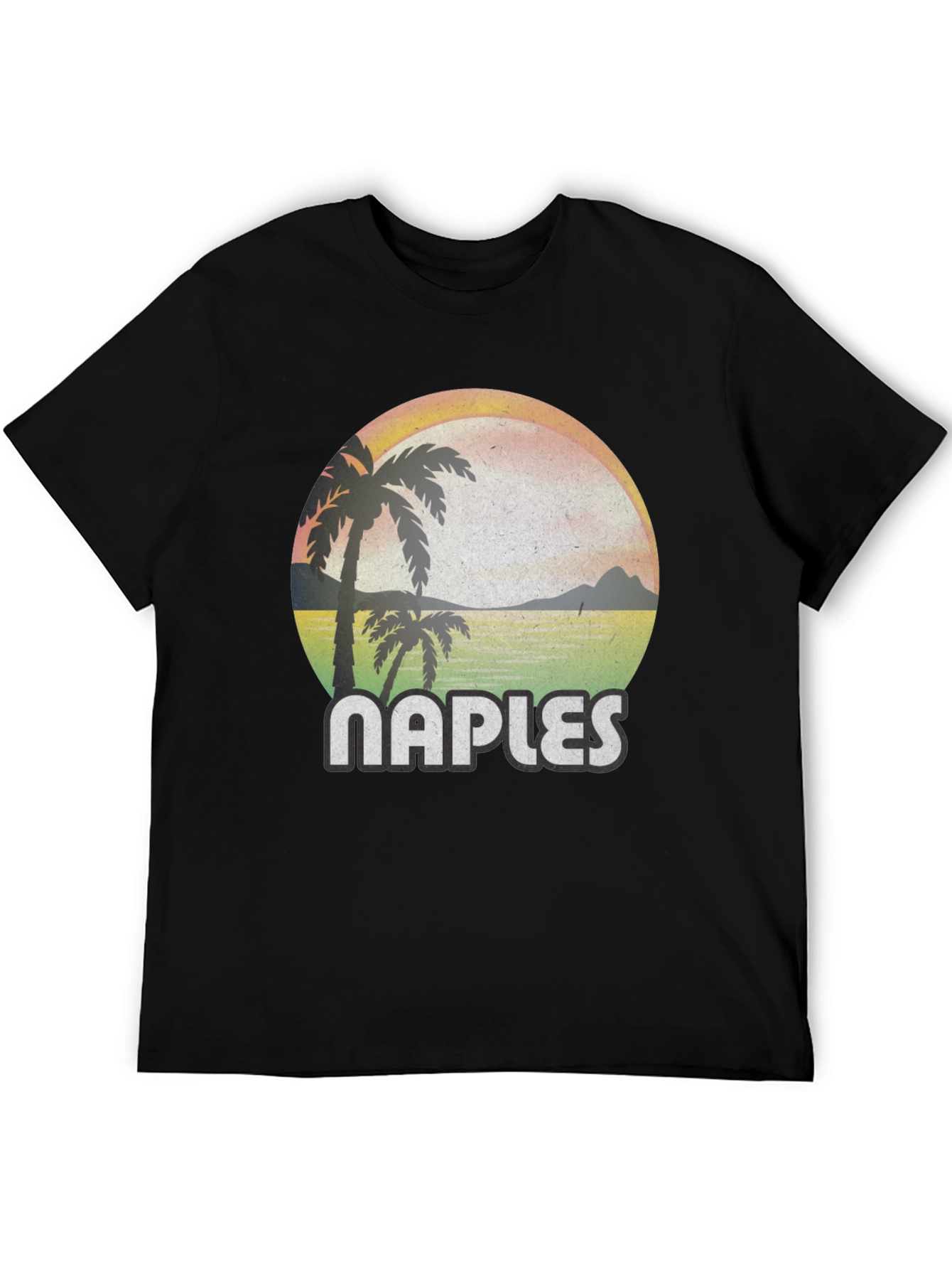 Naples Retro Sunset Palm Tree T-Shirt