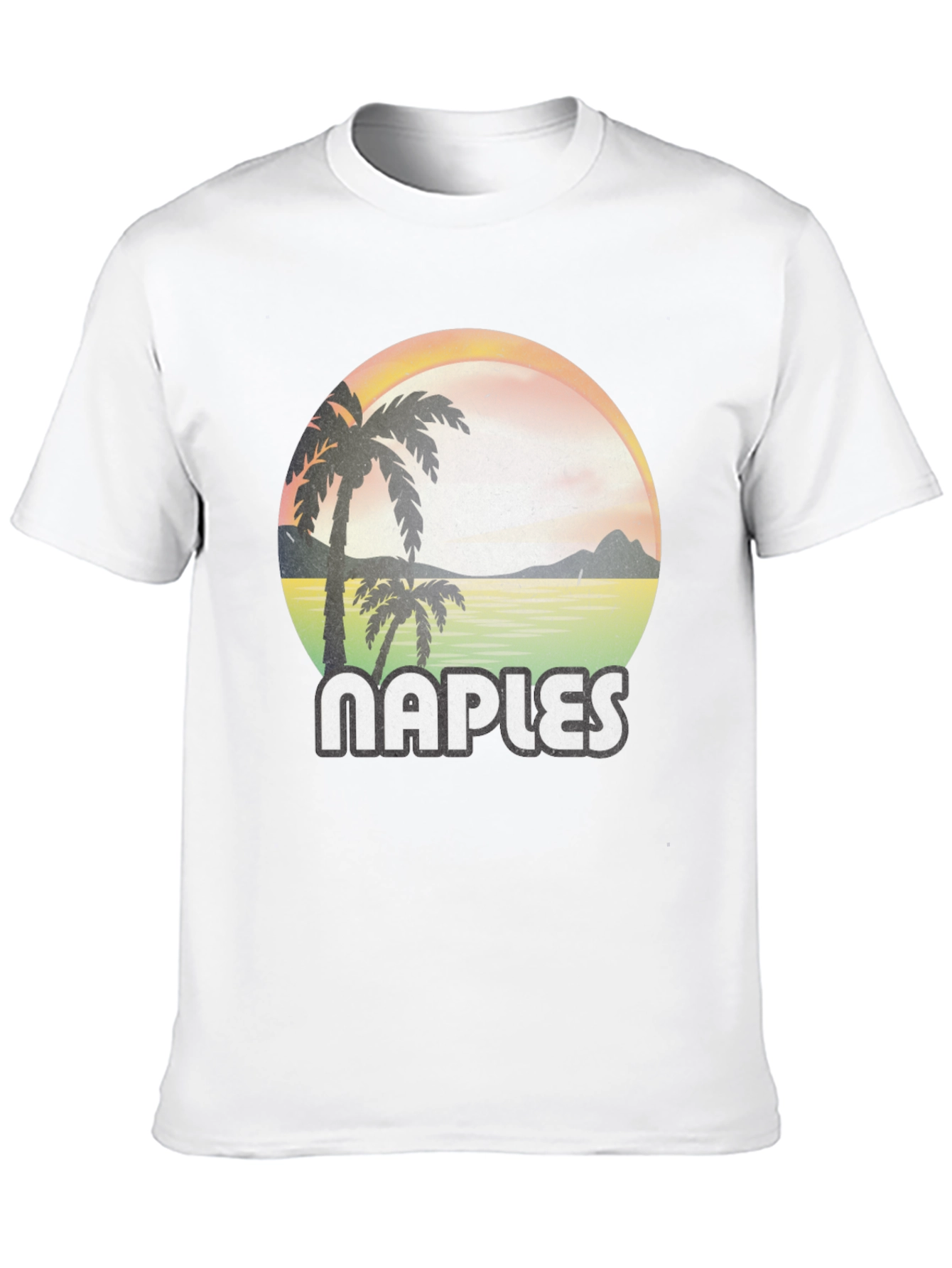 Naples Retro Sunset Palm Tree T-Shirt