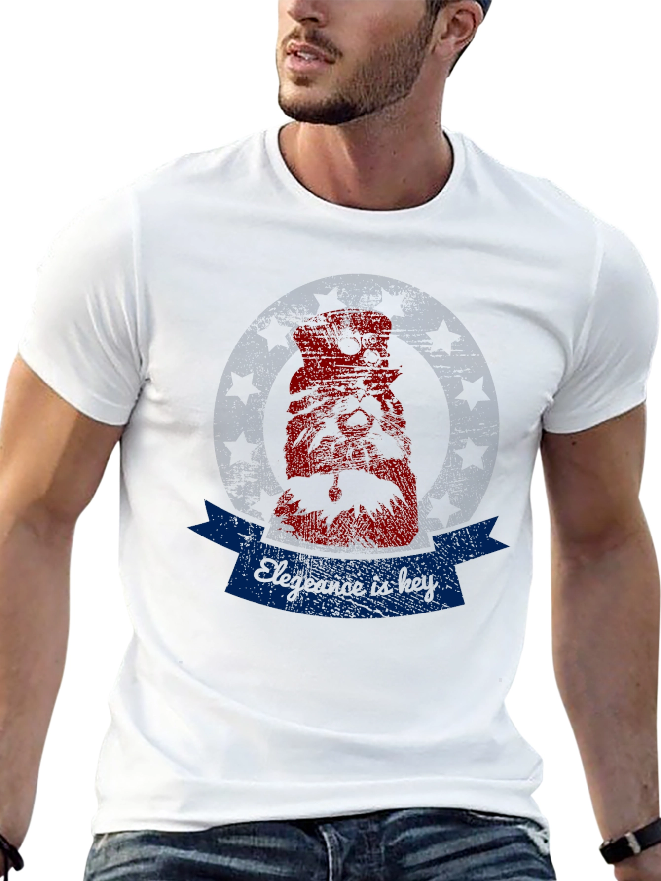 Mens Elegance is Key Graphic Tee