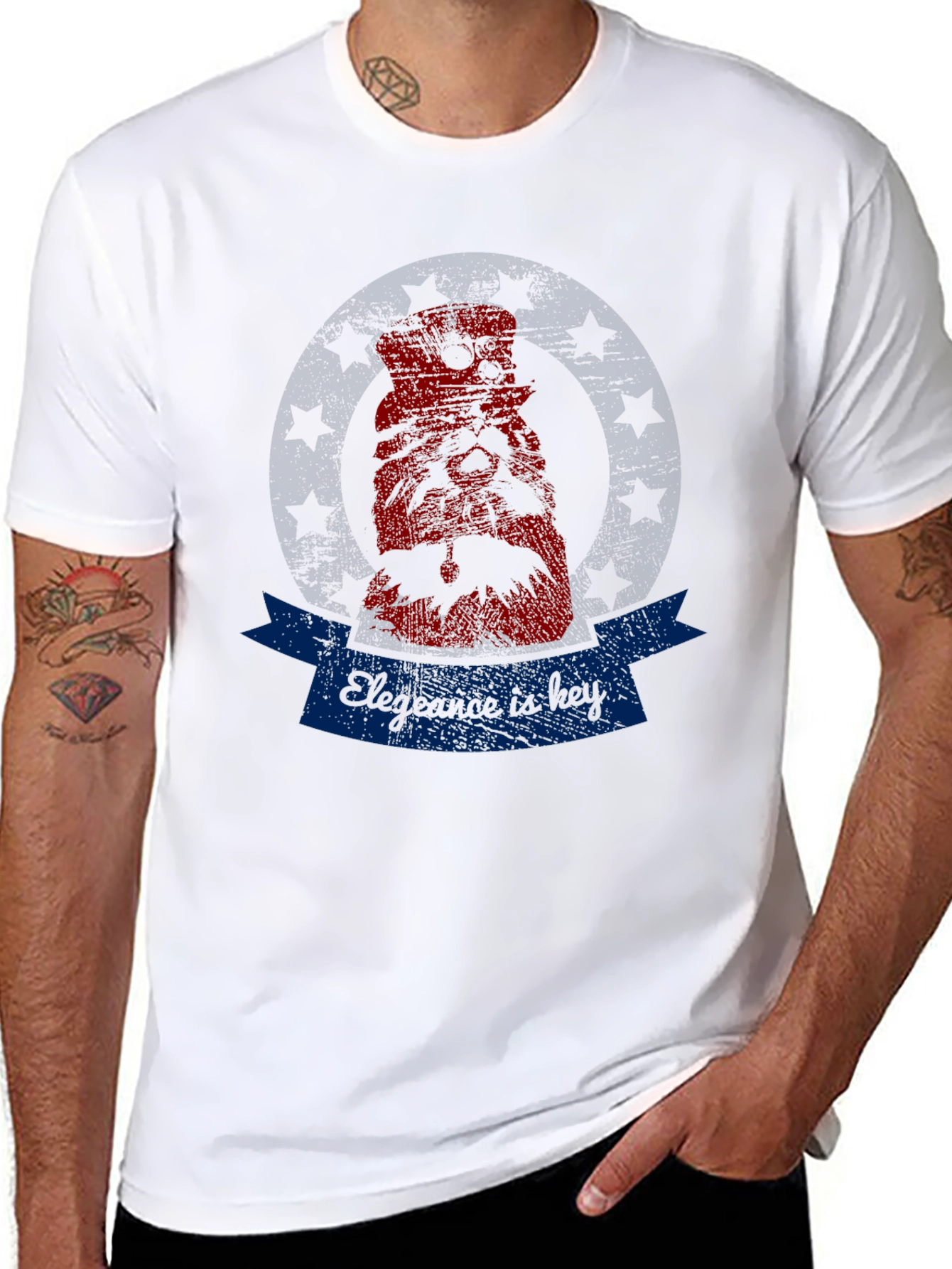 Mens Elegance is Key Graphic Tee