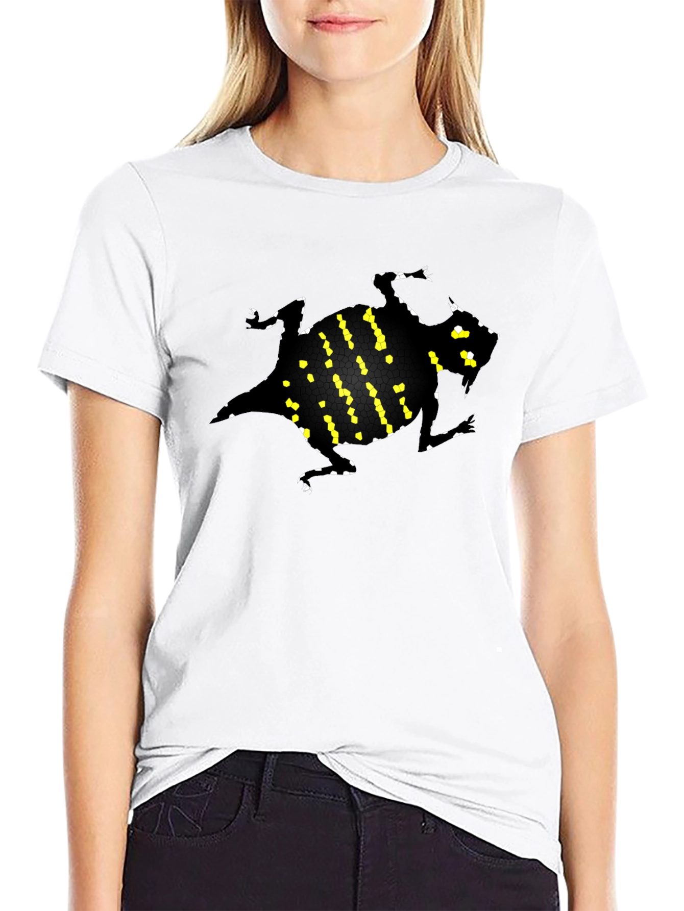Black T-Shirt with Unique Frog Graphic