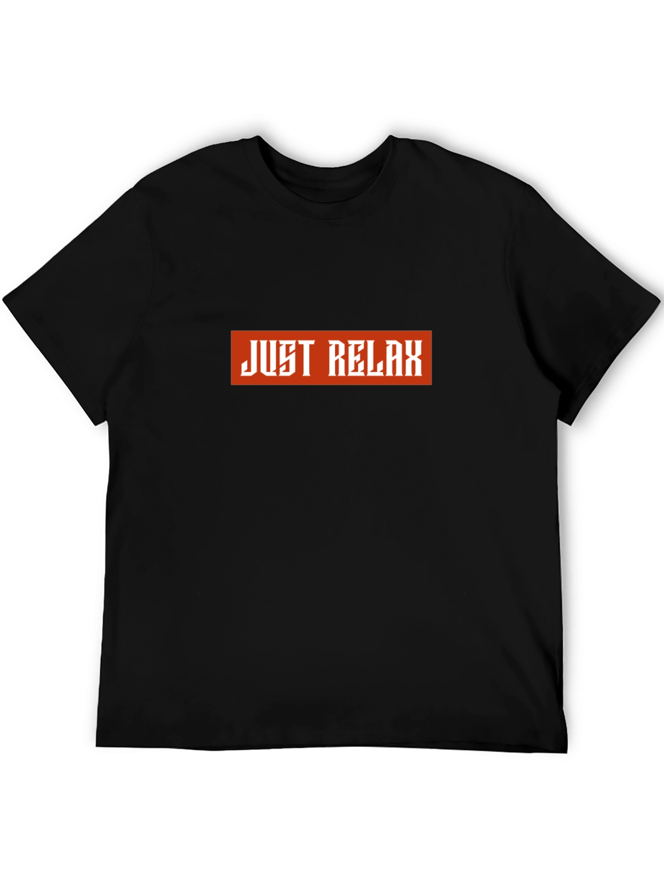 Just Relax Black Graphic Tee