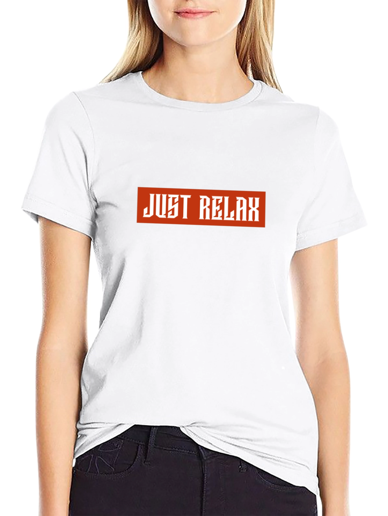 Just Relax Black Graphic Tee