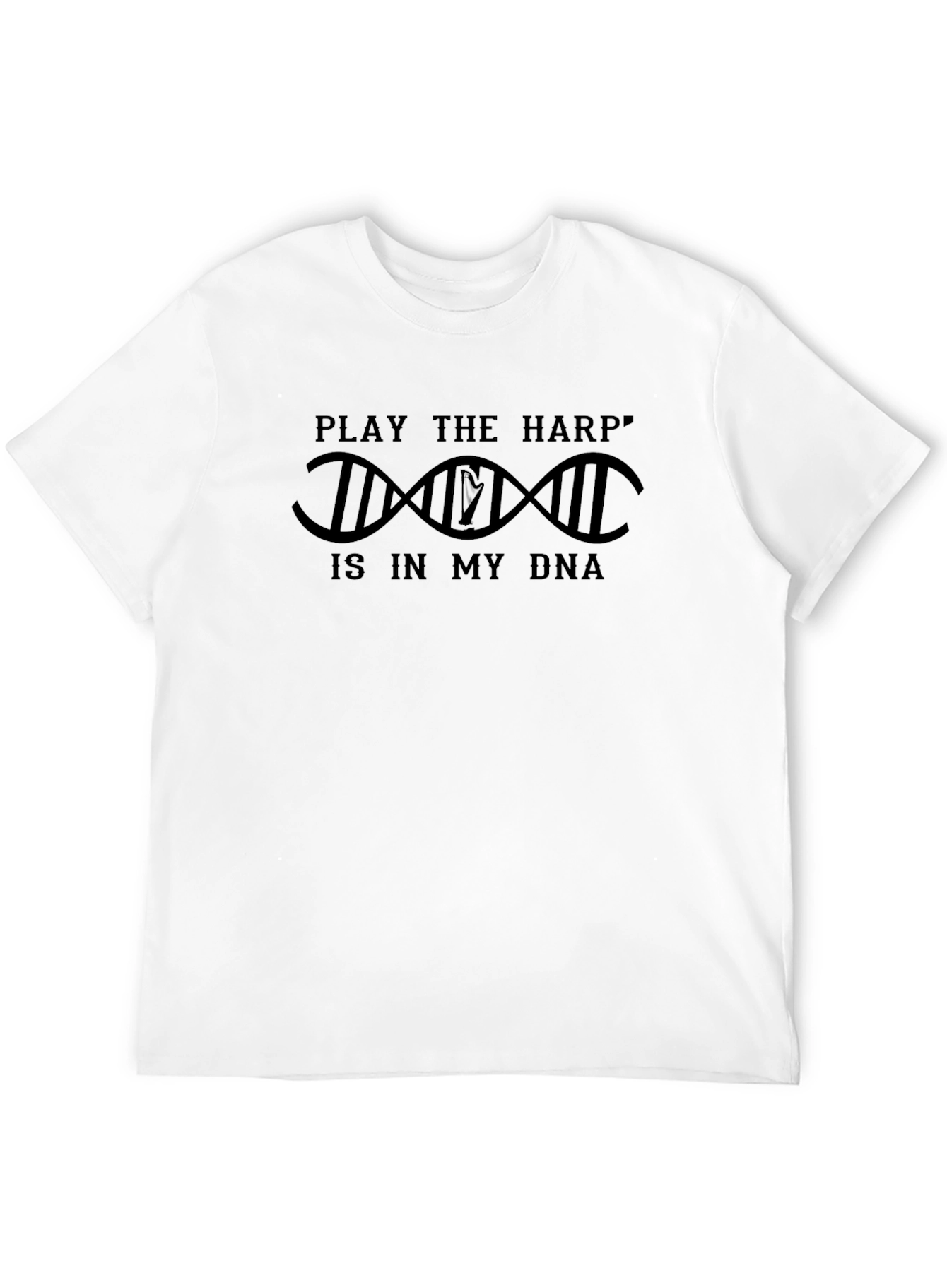 Play the Harp DNA Black Graphic Tee