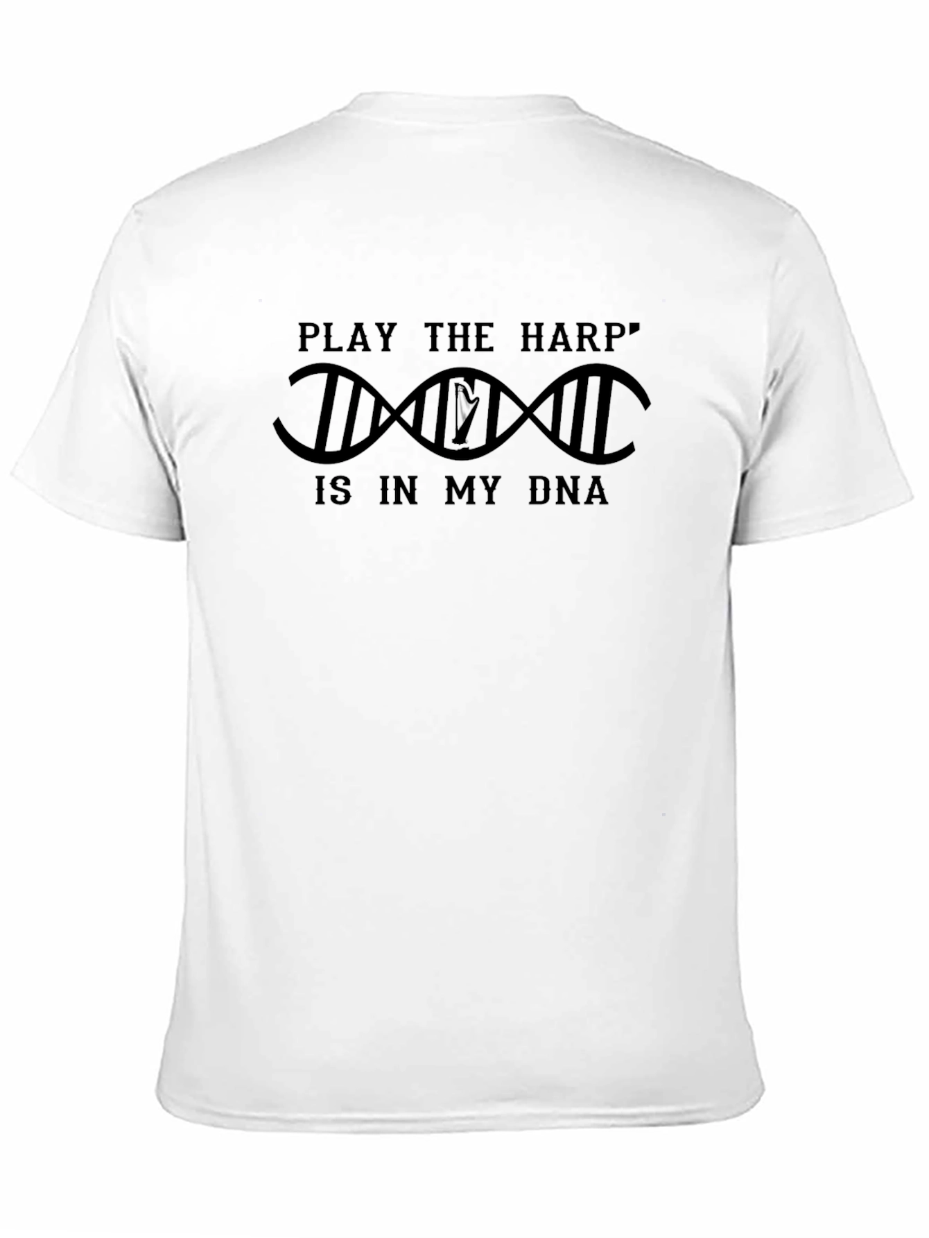 Play the Harp DNA Black Graphic Tee