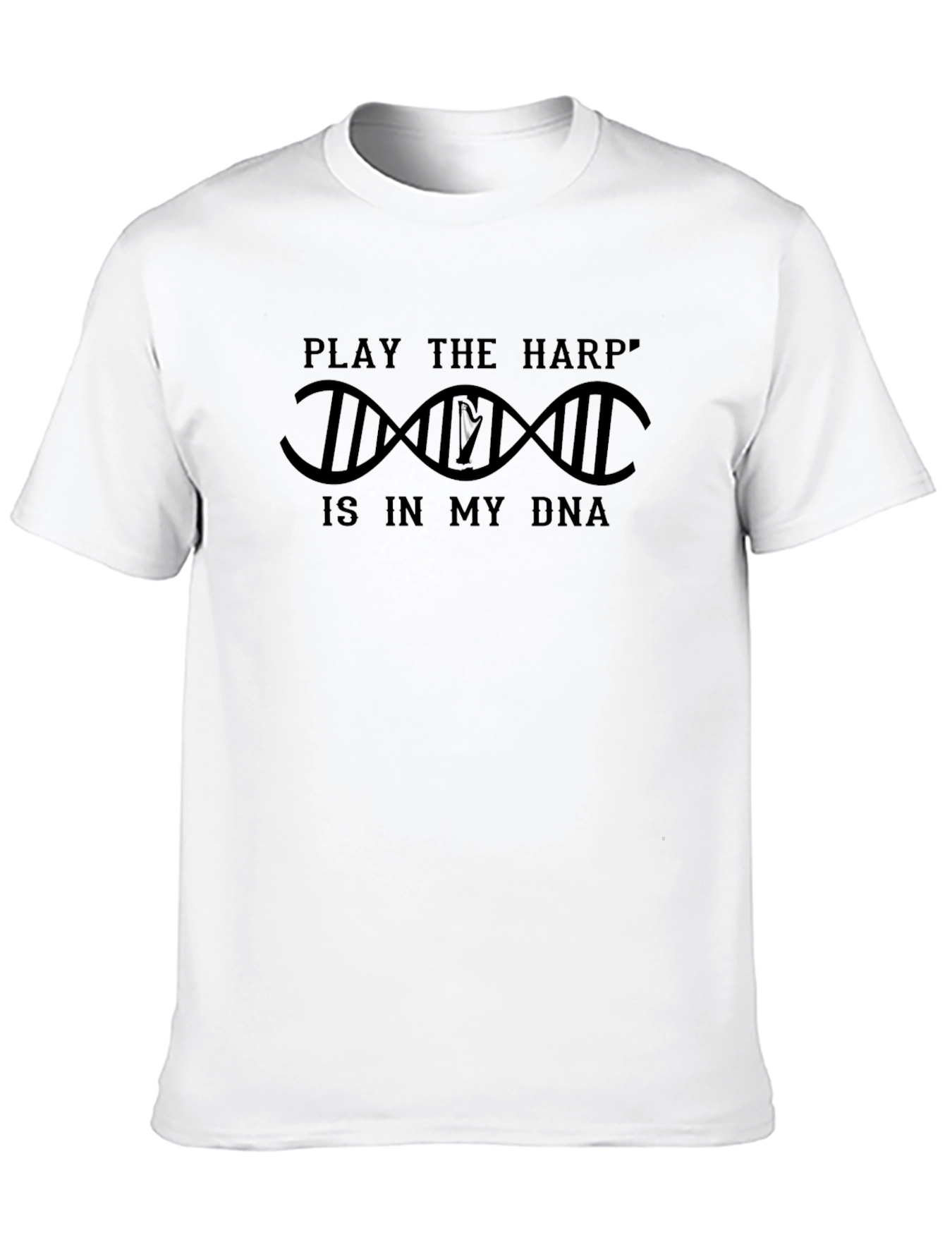 Play the Harp DNA Black Graphic Tee