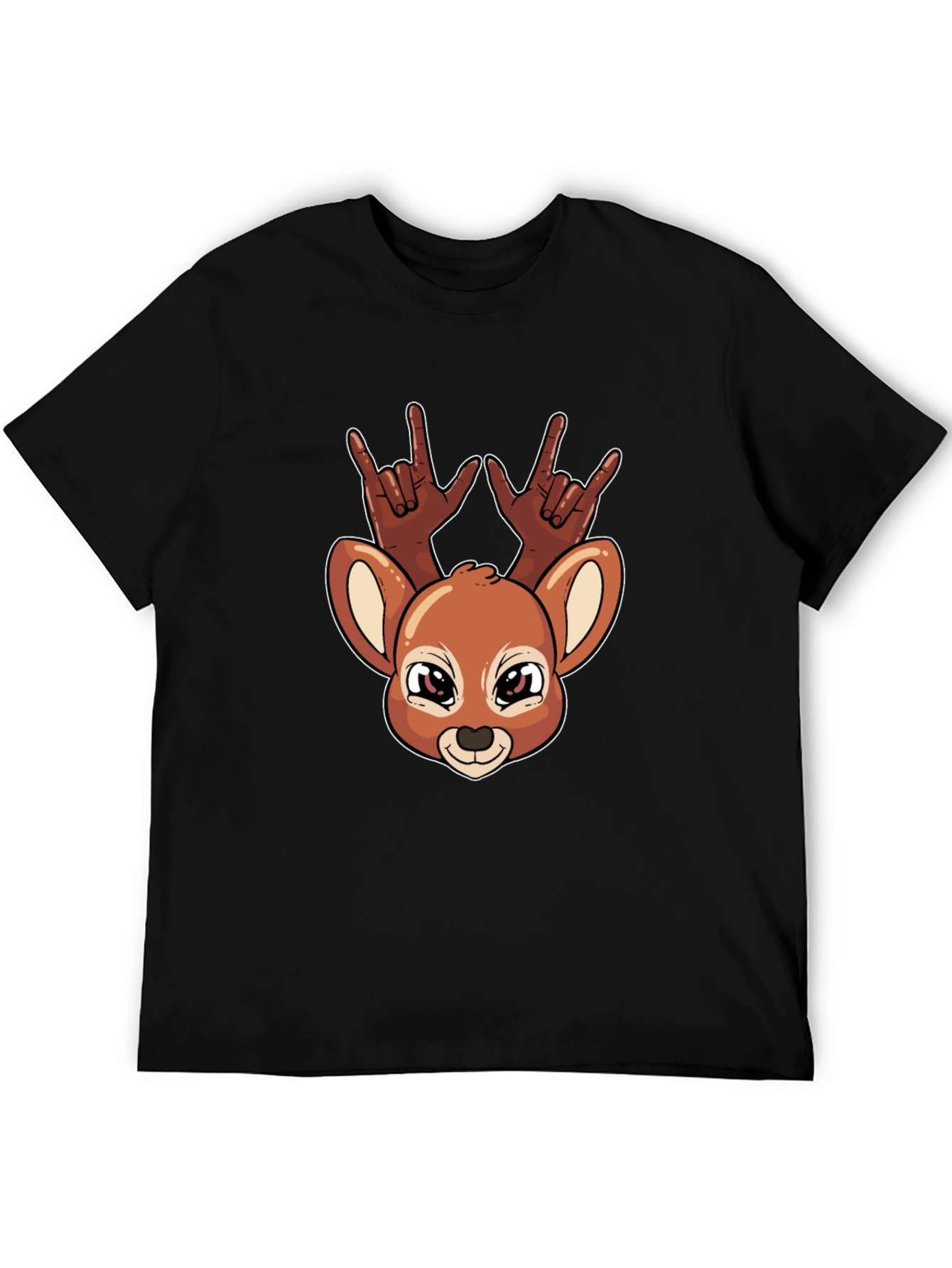 Deer Rock On Graphic T-Shirt