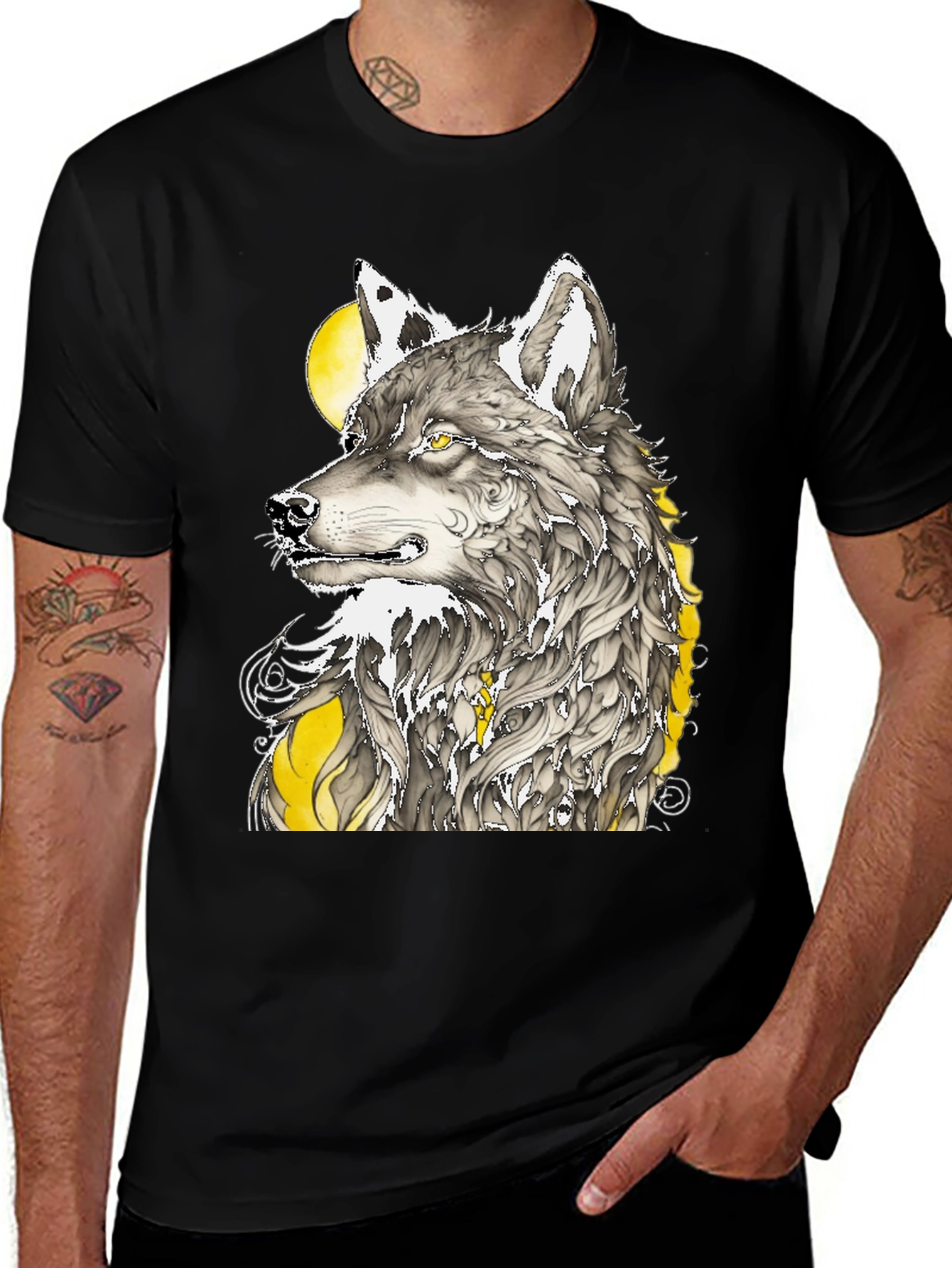 Wolf Graphic Print T-Shirt