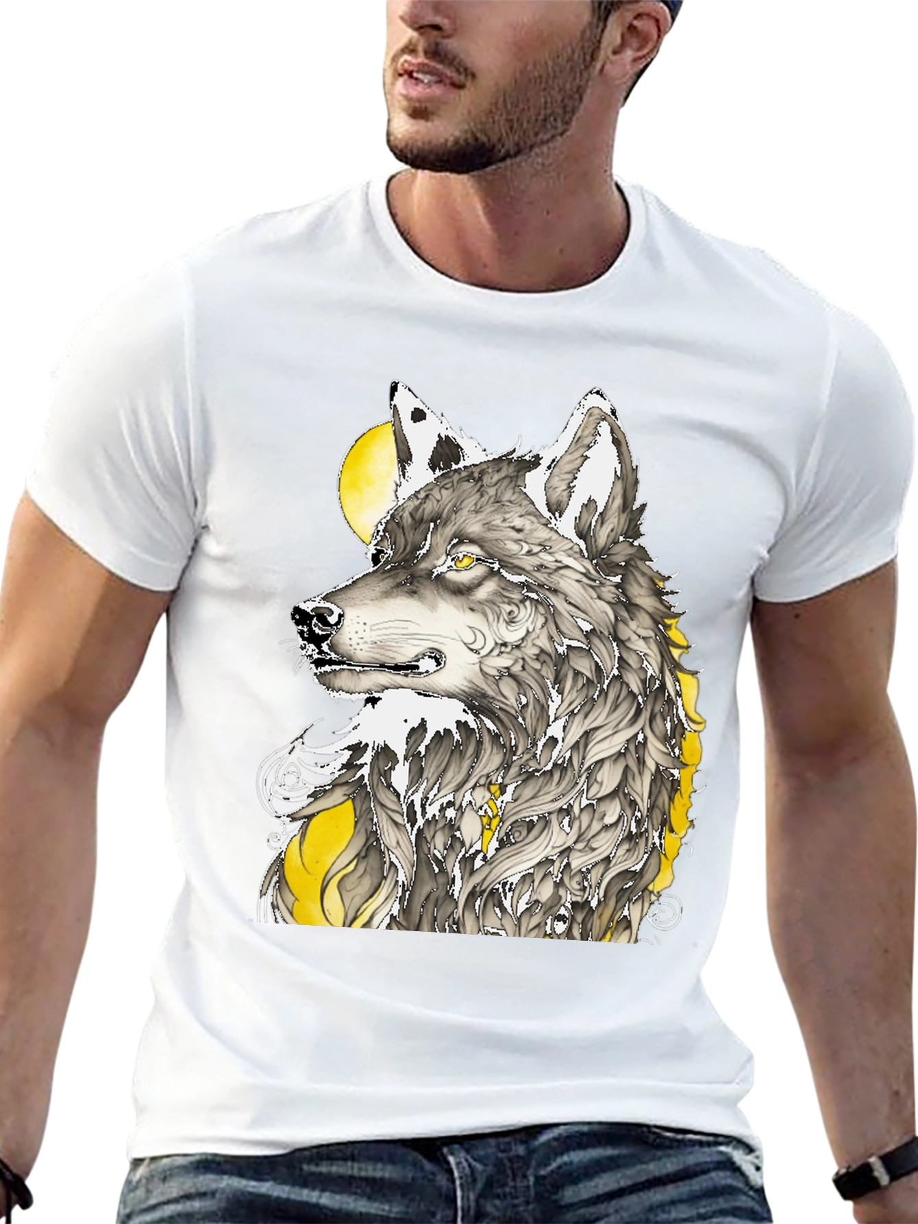 Wolf Graphic Print T-Shirt