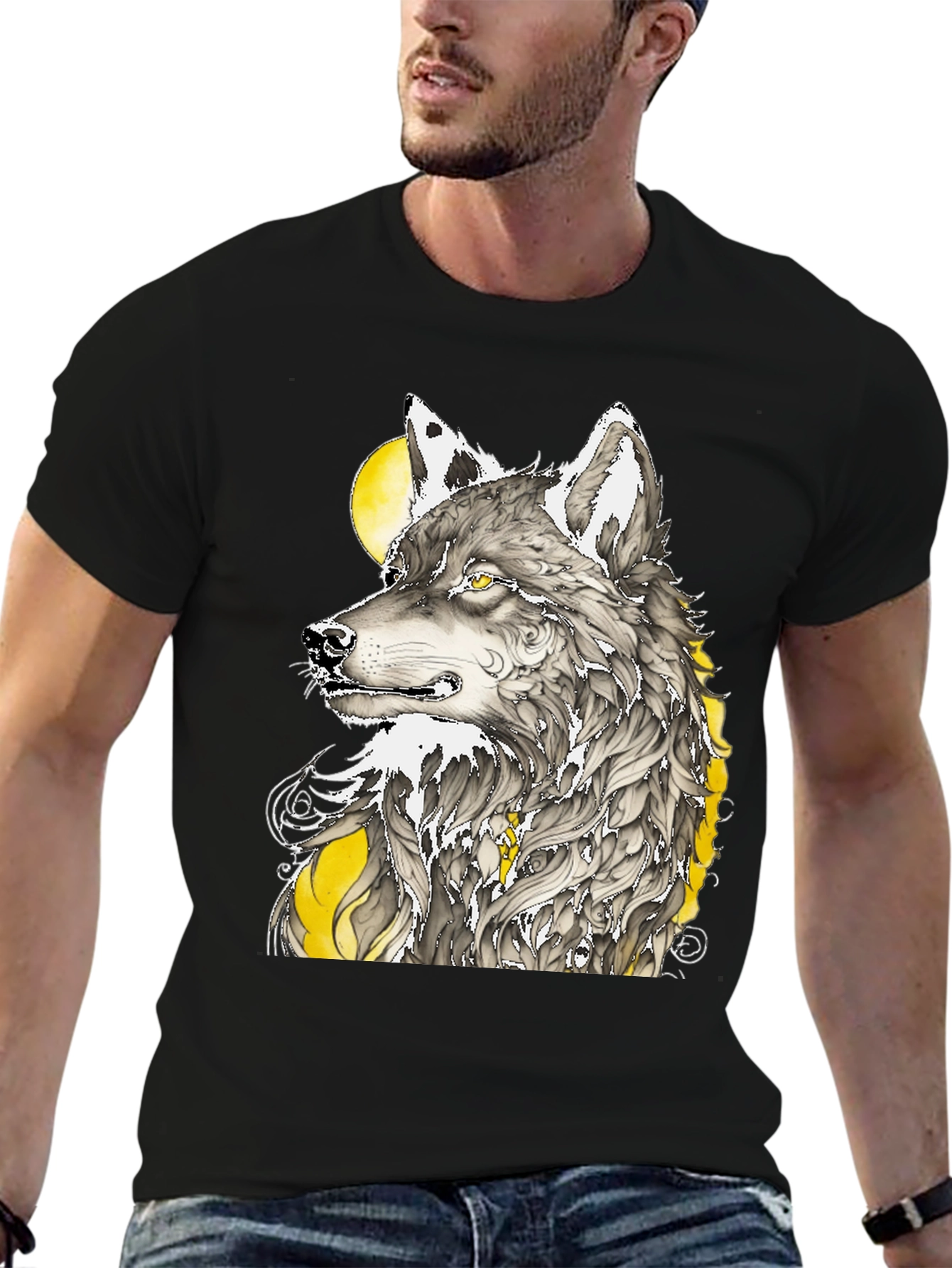 Wolf Graphic Print T-Shirt