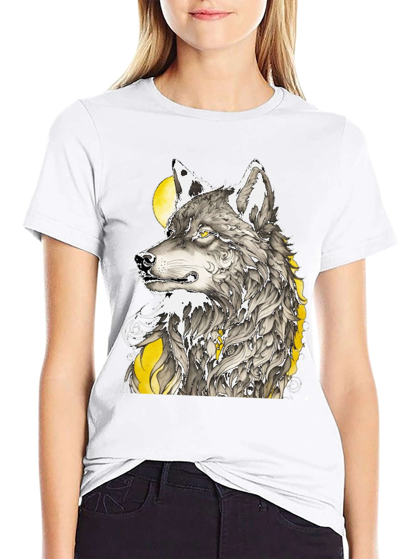 Wolf Graphic Print T-Shirt
