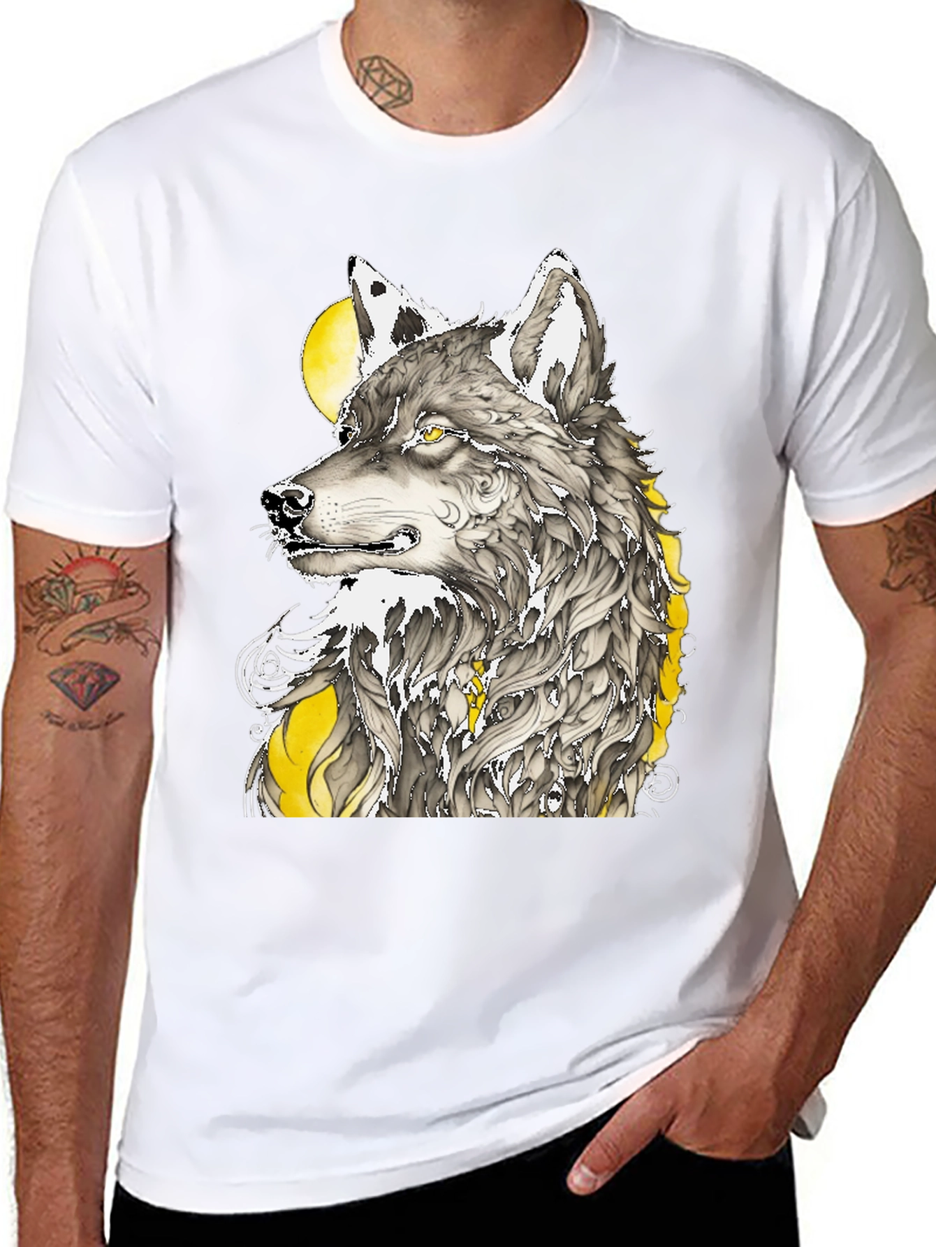 Wolf Graphic Print T-Shirt