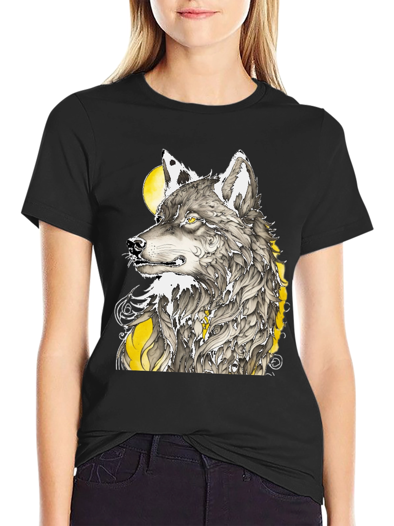 Wolf Graphic Print T-Shirt