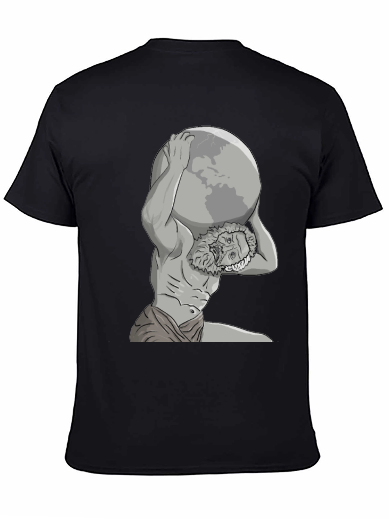 Atlas Globe T-Shirt - Black Graphic Tee