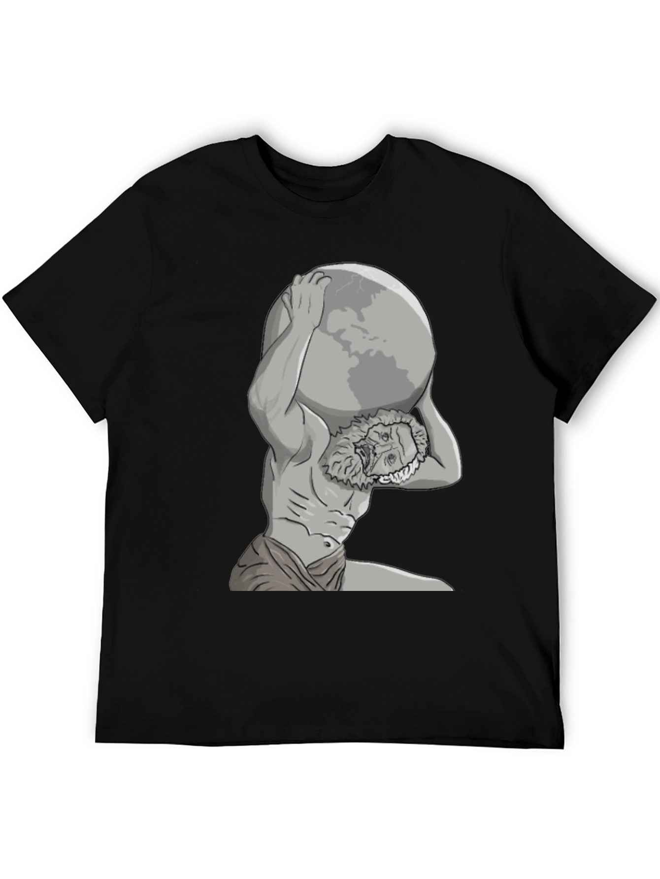 Atlas Globe T-Shirt - Black Graphic Tee