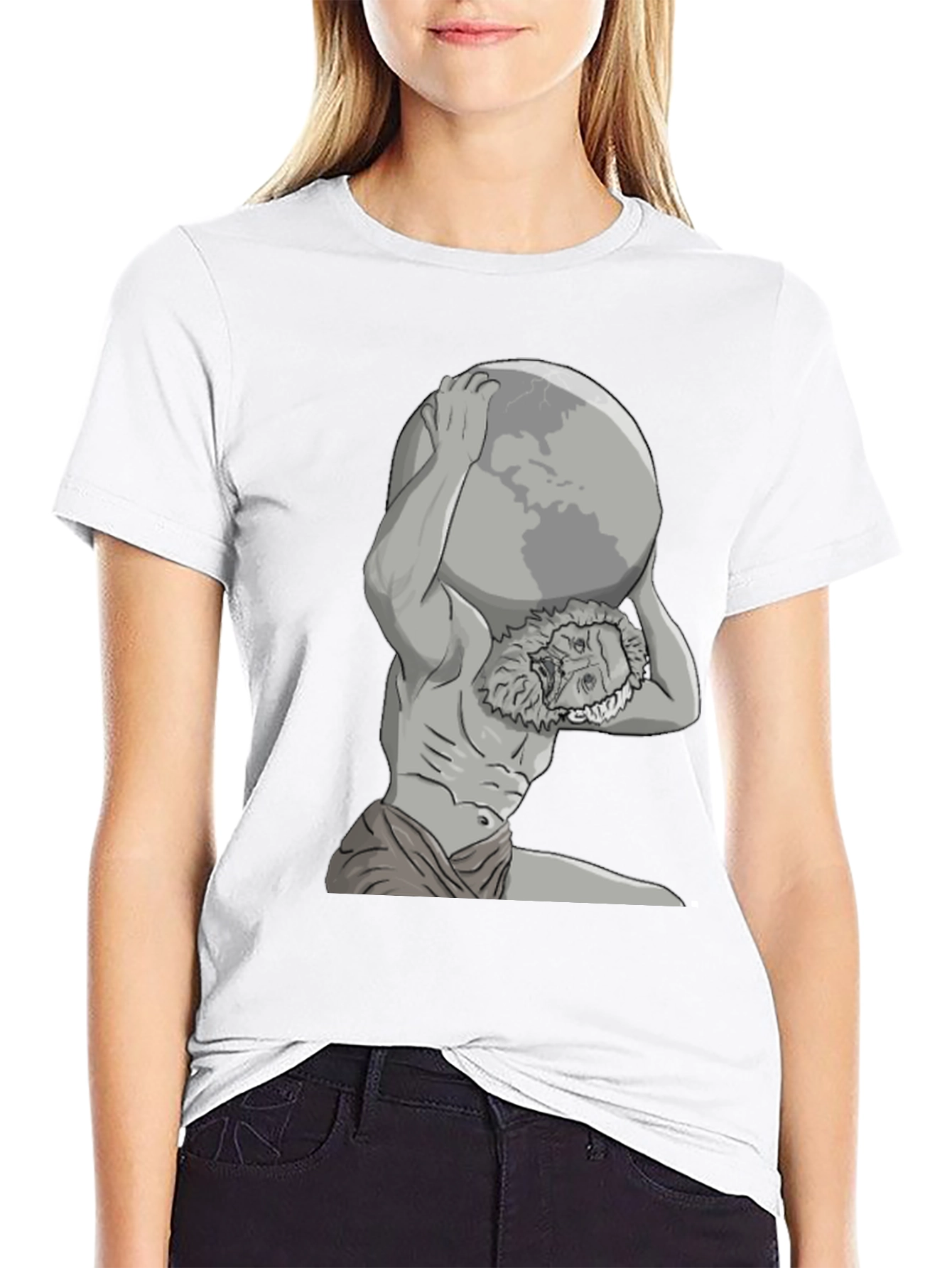 Atlas Globe T-Shirt - Black Graphic Tee