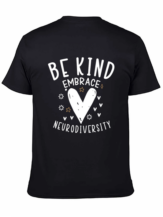 Be Kind Embrace Neurodiversity Black Tee