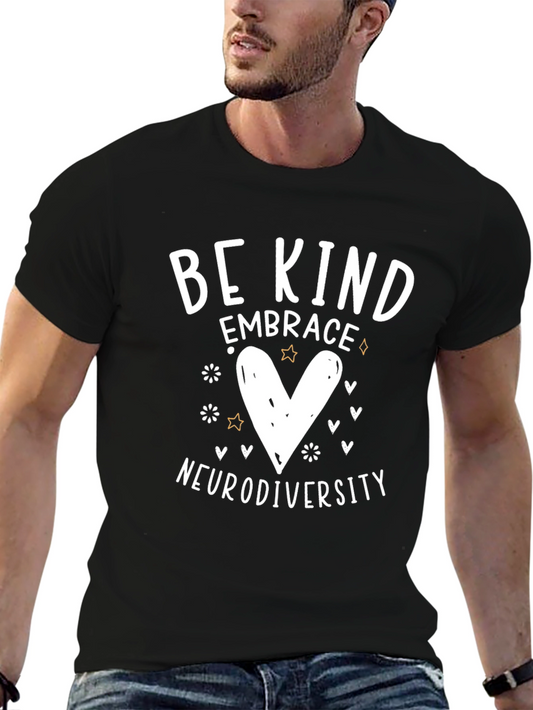 Be Kind Embrace Neurodiversity Black Tee